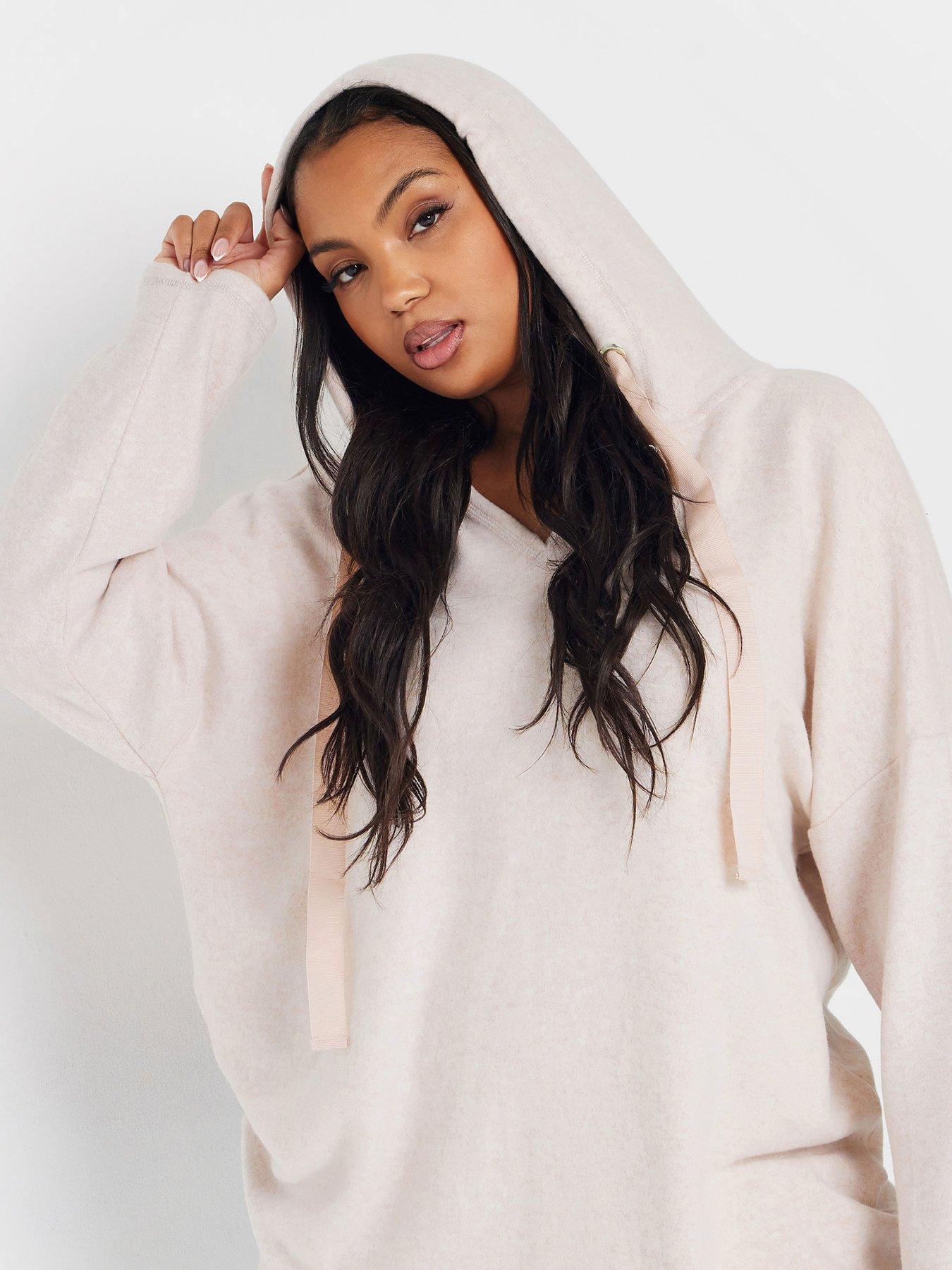 Image 4 of 5 of Yours Curve Soft Touch Hoodie - Pink