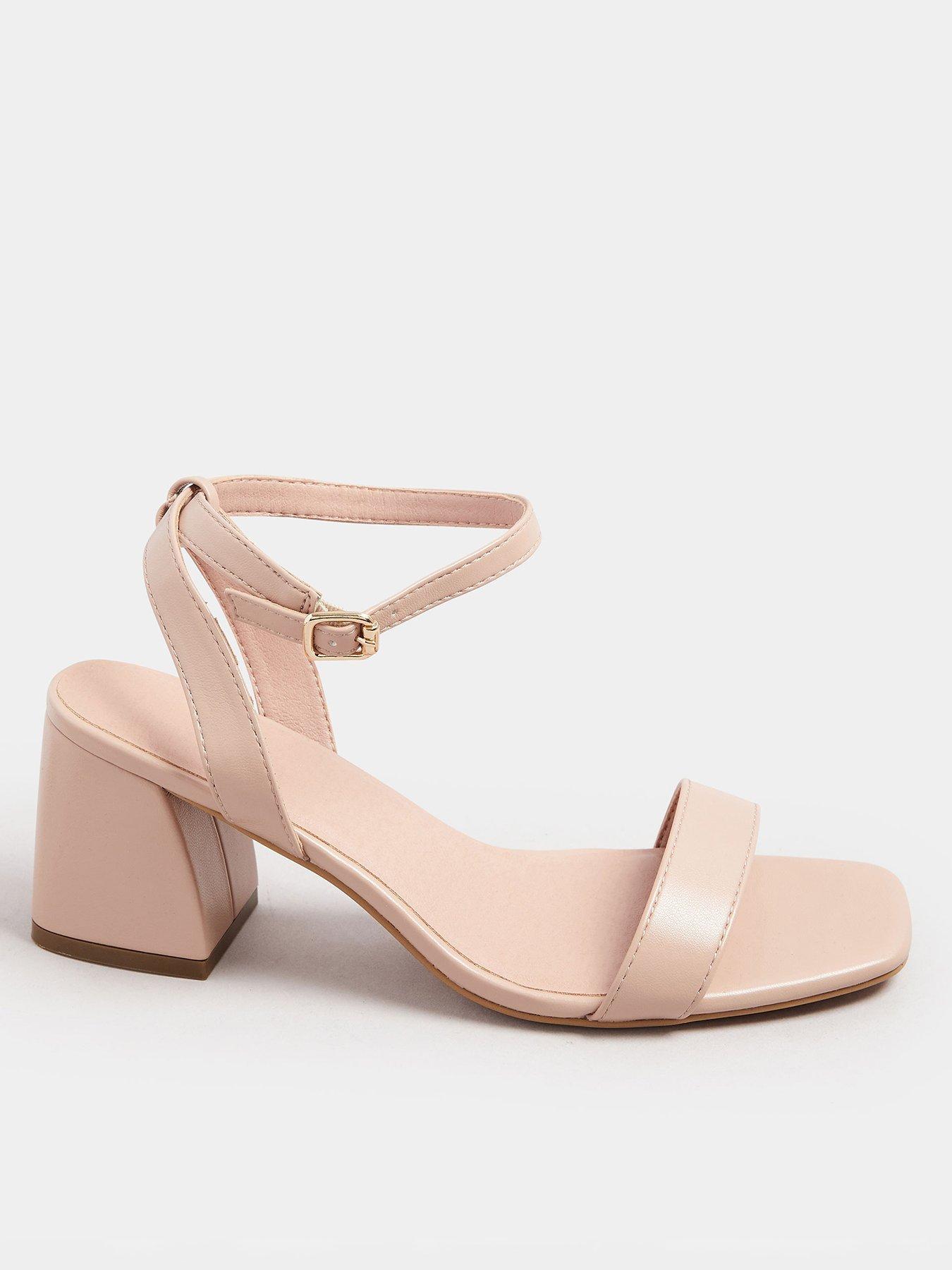 undefined Extra Wide Fit Two Part Block Heel Sandal