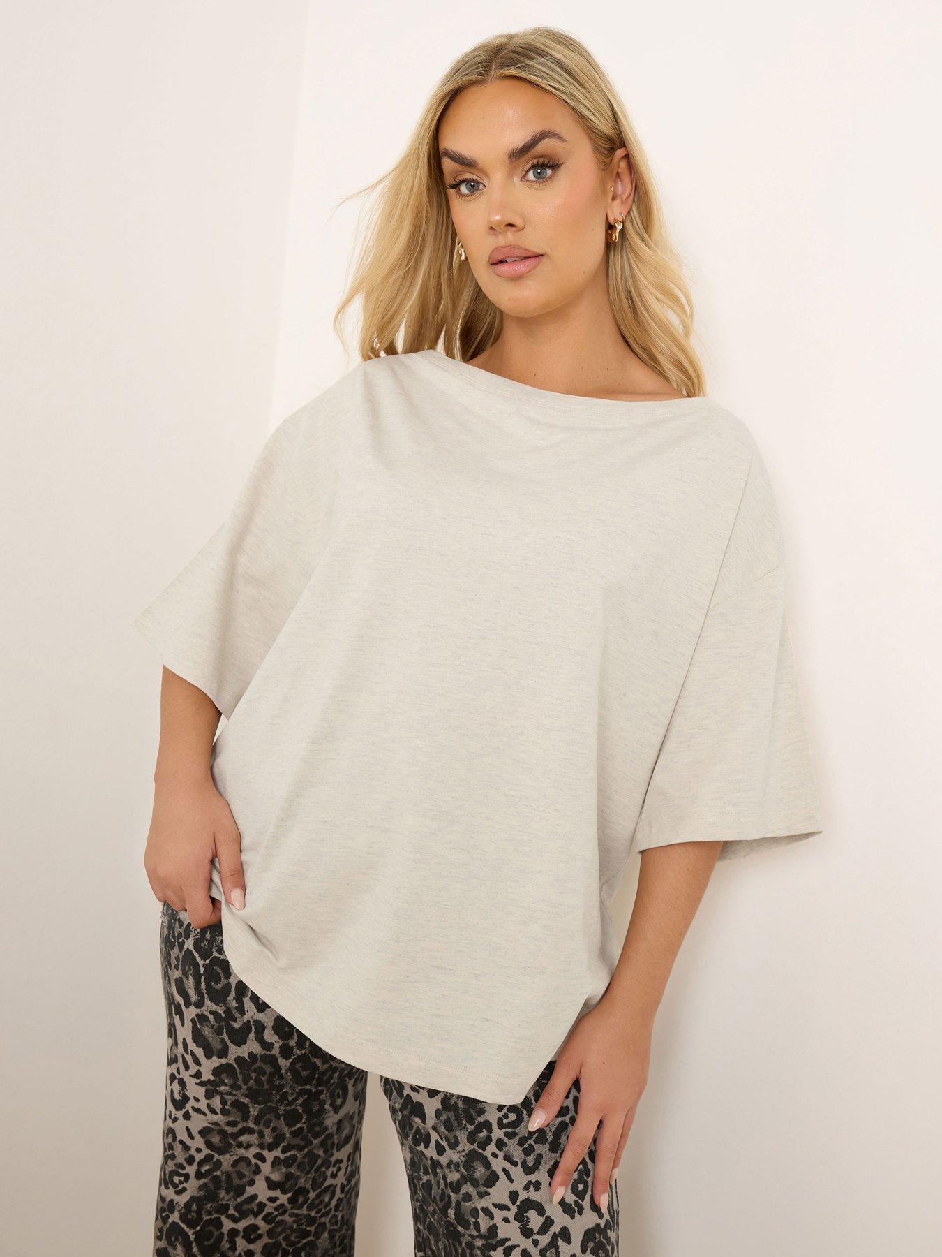 undefined Curve Boat Neck Boxy T-shirt