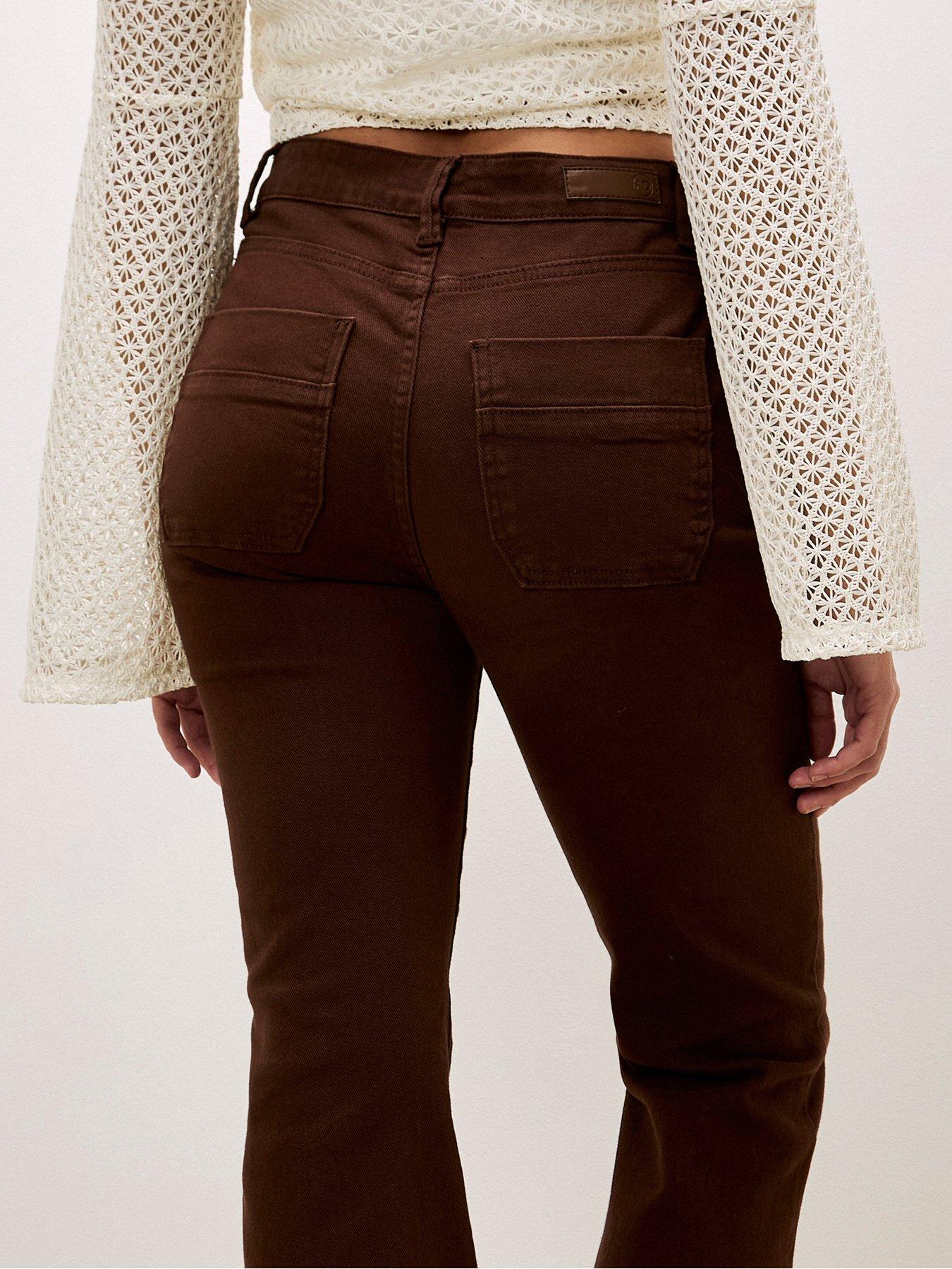 Image 5 of 6 of Apricot Lara Flare Jean - Brown