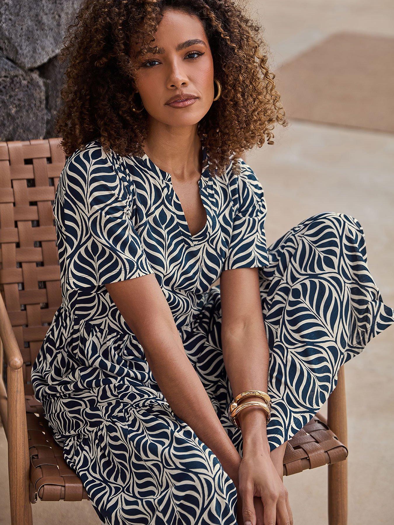 Image of M&Co Notch Neck Tiered Maxi Dress