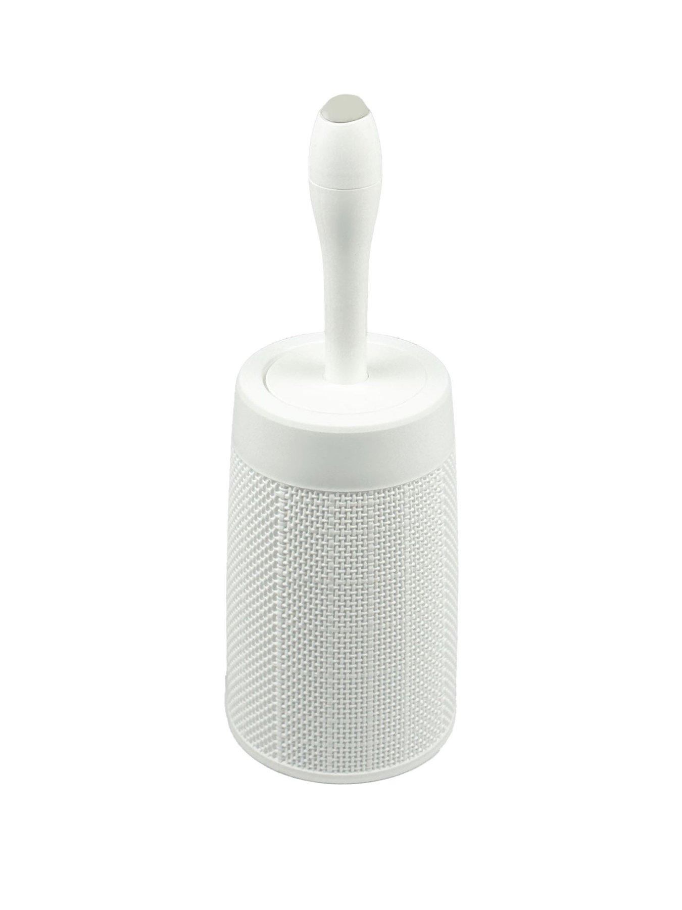 Addis Hessian Dispensing Toilet Brush with Holder – White