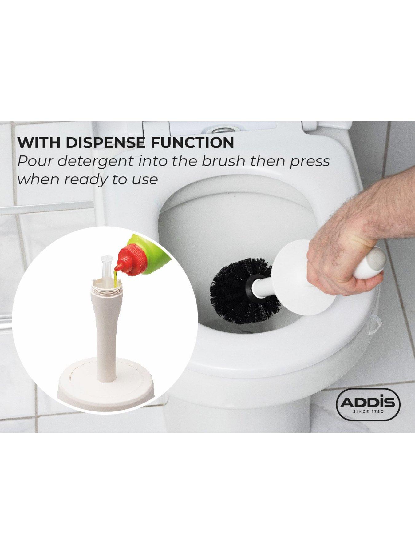 Image 2 of 6 of Addis Hessian Dispensing Toilet Brush with Holder &ndash; White
