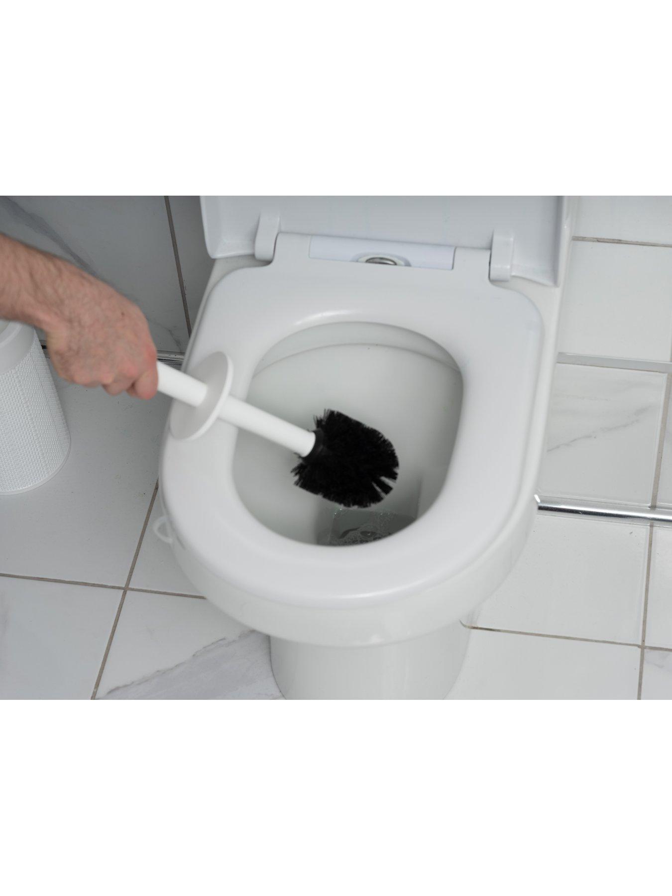 Image 4 of 6 of Addis Hessian Dispensing Toilet Brush with Holder &ndash; White