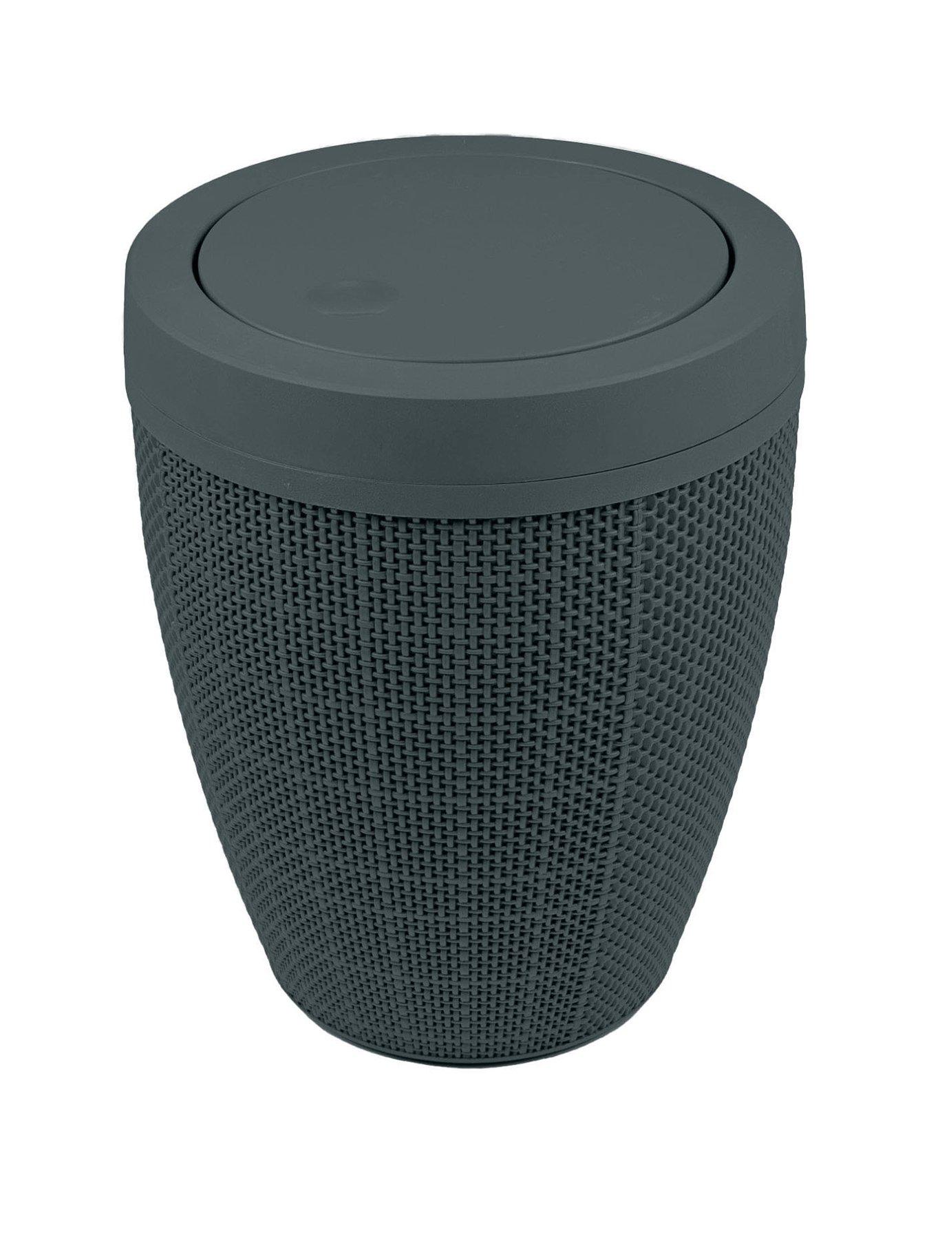 Addis Hessian Round Bathroom Swing Bin