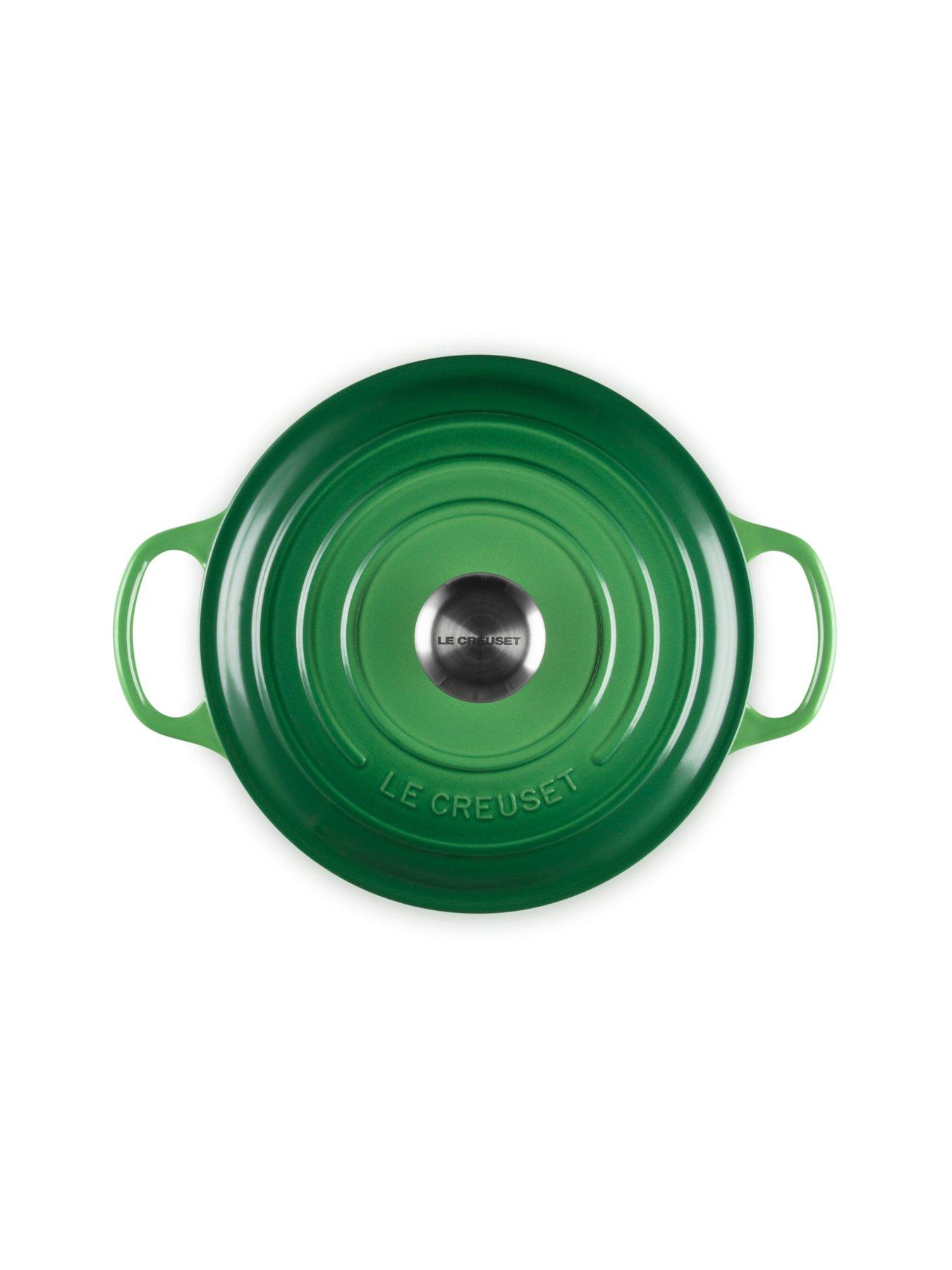 Image 6 of 7 of Le Creuset Cast Iron Round 24 cm Casserole in Green