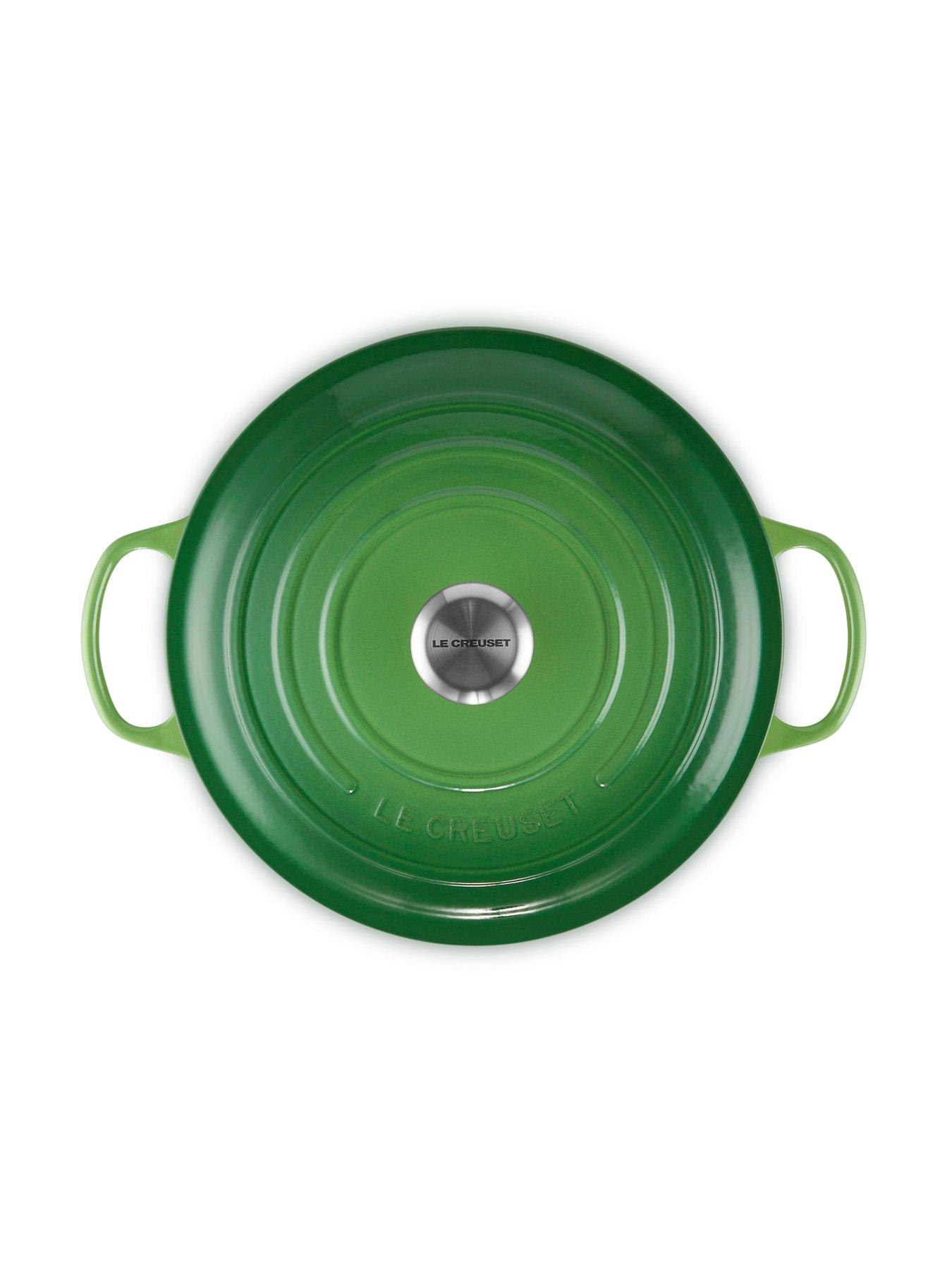 Image 6 of 7 of Le Creuset Cast Iron Round 28 cm Casserole in Green