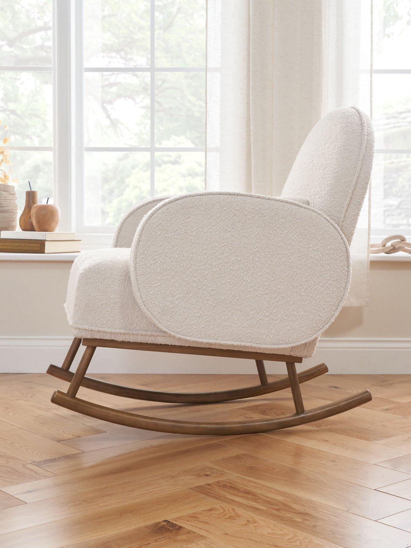Image 3 of 6 of Tutti Bambini Micah Rocking Chair & Footstool - Boucle Fresh Cream
