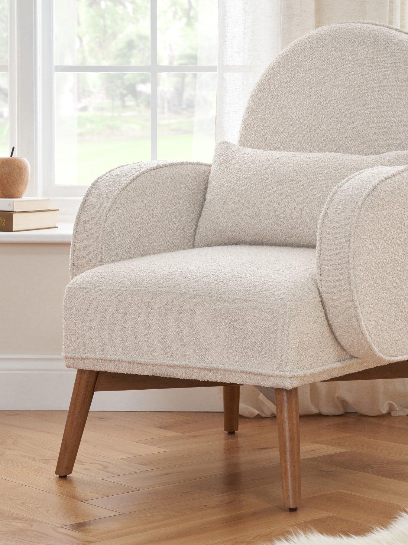 Image 4 of 6 of Tutti Bambini Micah Rocking Chair & Footstool - Boucle Fresh Cream
