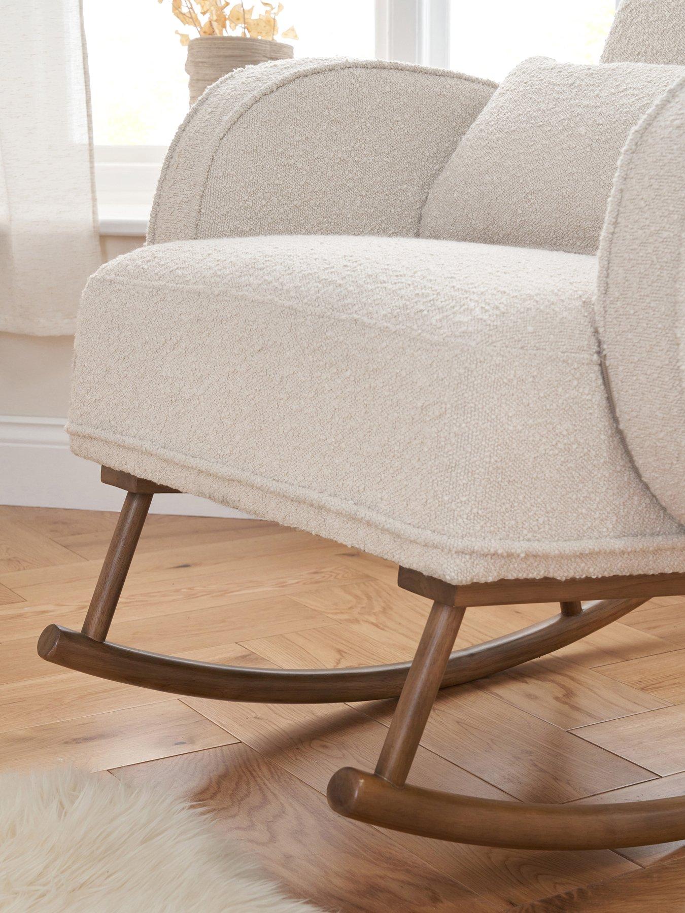 Image 5 of 6 of Tutti Bambini Micah Rocking Chair & Footstool - Boucle Fresh Cream