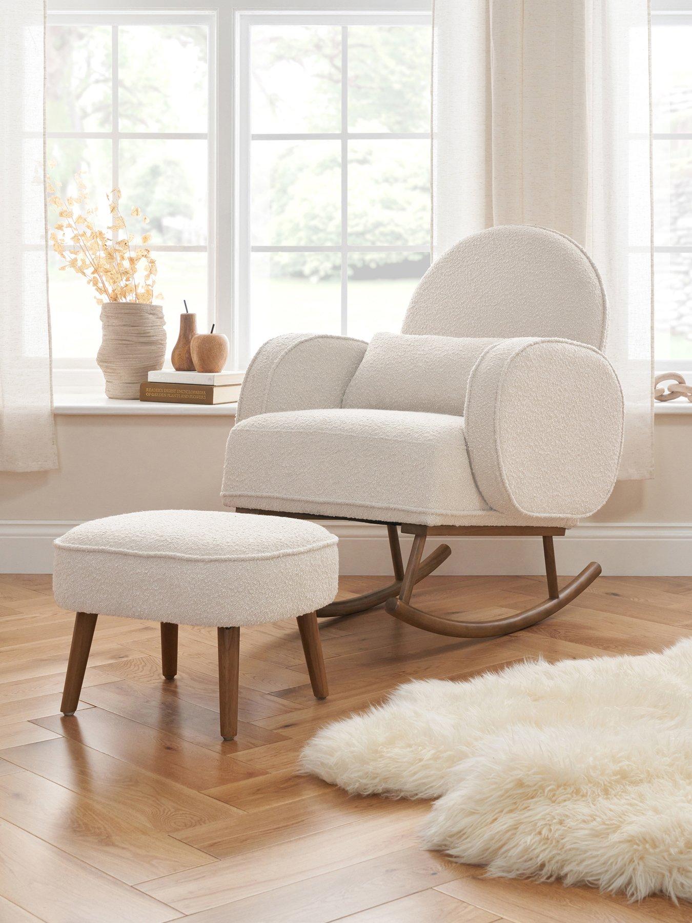 Image 6 of 6 of Tutti Bambini Micah Rocking Chair & Footstool - Boucle Fresh Cream