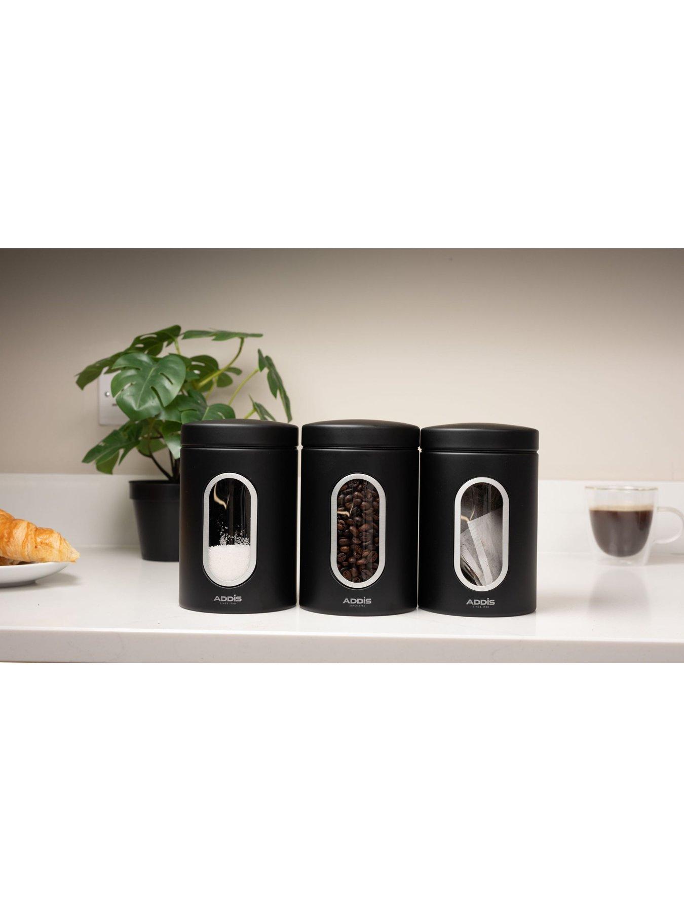 Image 4 of 6 of Addis Black Canister With Window - 3 Pack