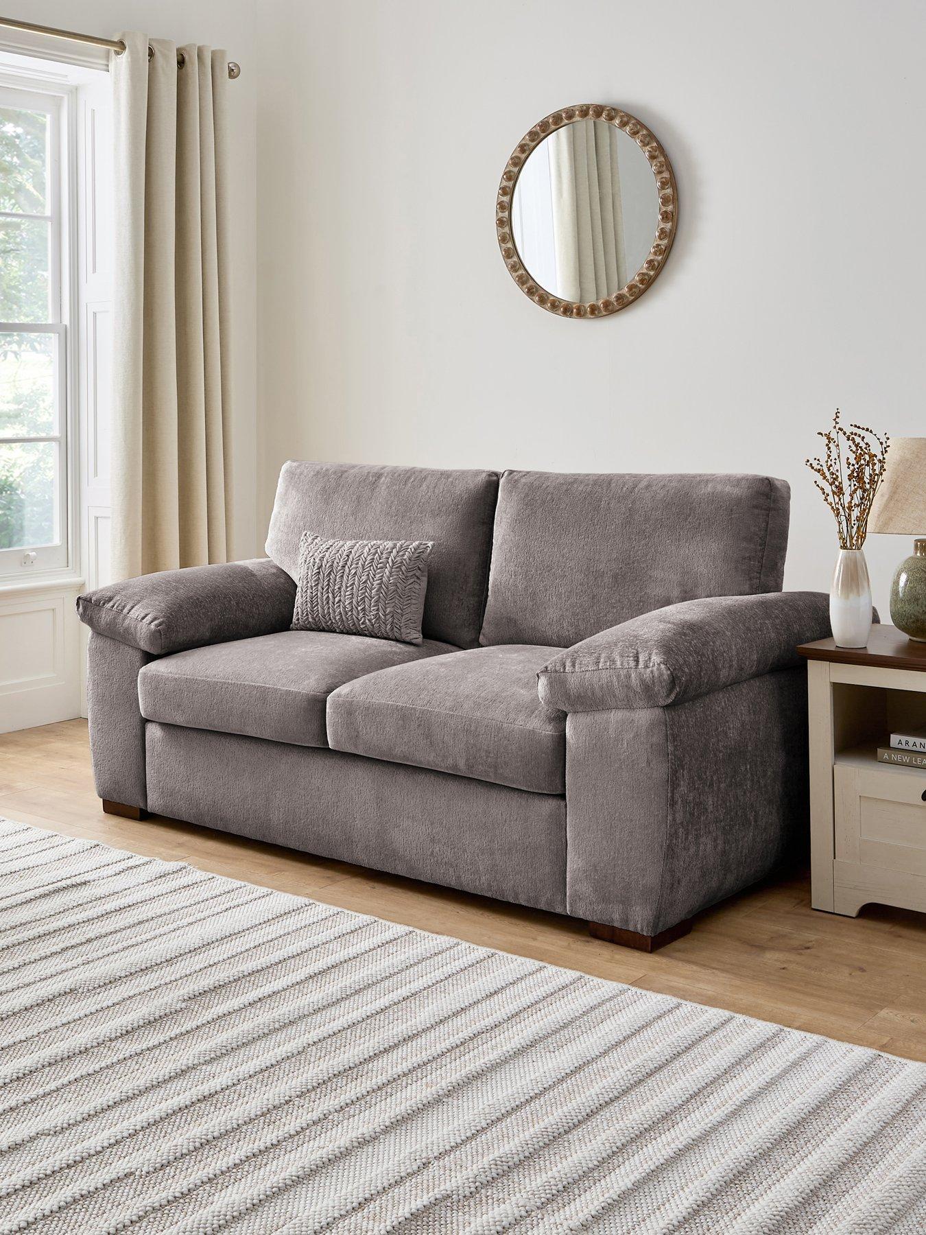 Very Home Salerno Standard 2 Seater Fabric Sofa - Grey - FSC® Certified
