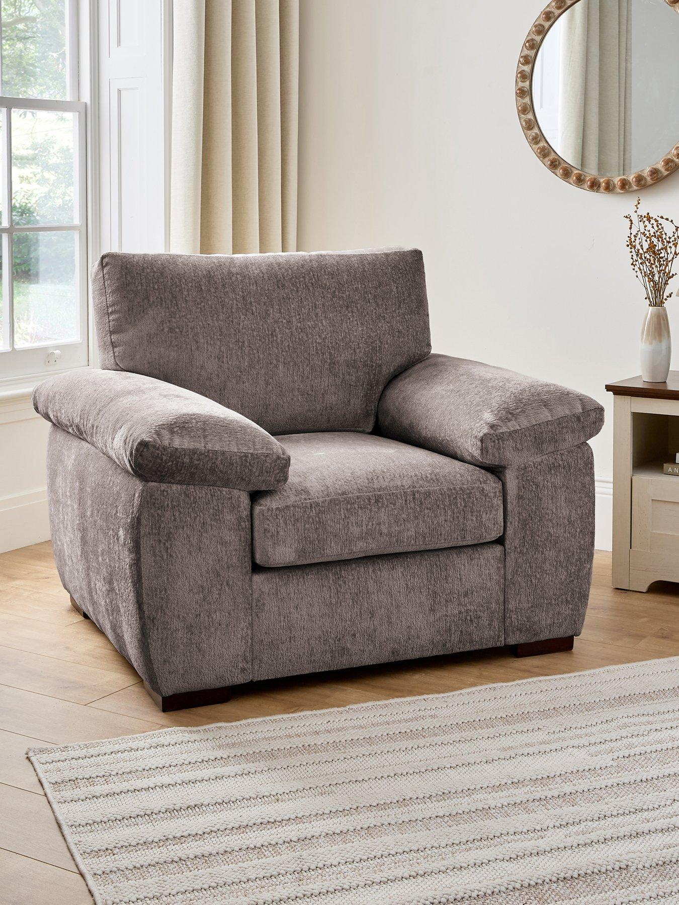 Very Home Salerno Fabric Armchair - Grey - FSC® Certified