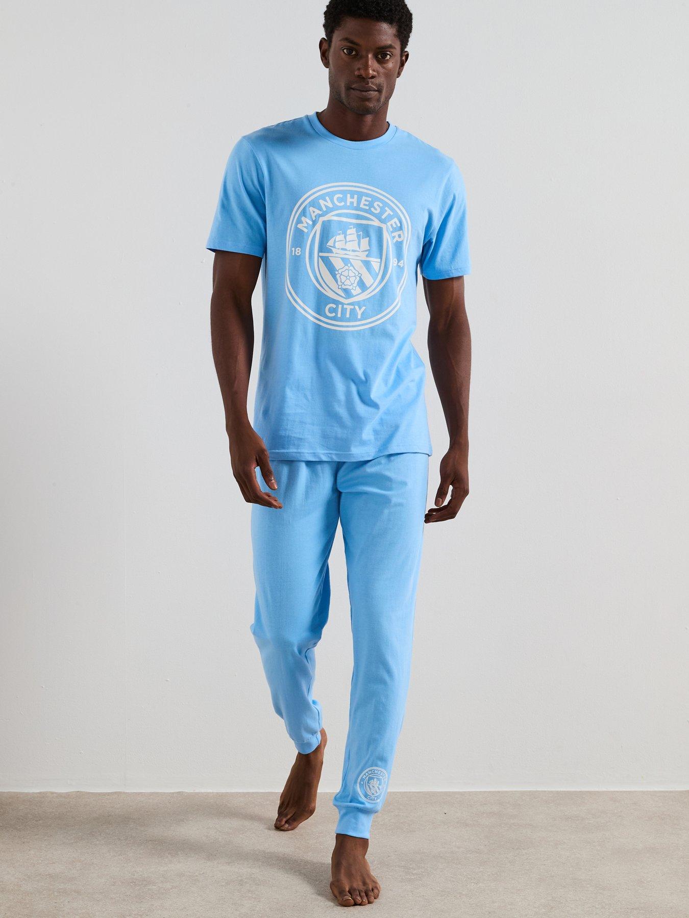 undefined Manchester City FC Short Sleeve Pyjama Set - Blue