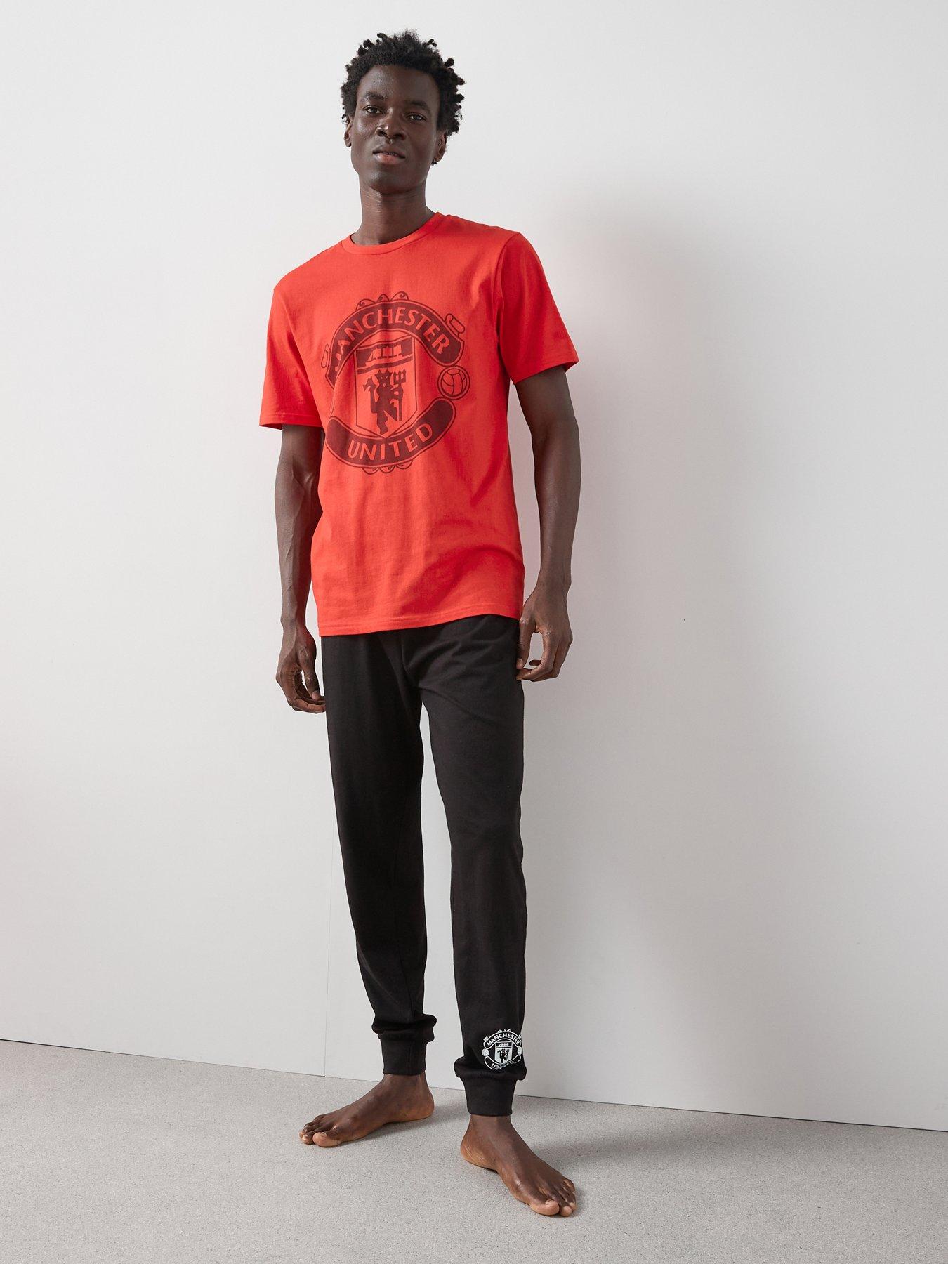 Image 1 of 5 of Manchester United FC Short Sleeve Pyjama Set - Red