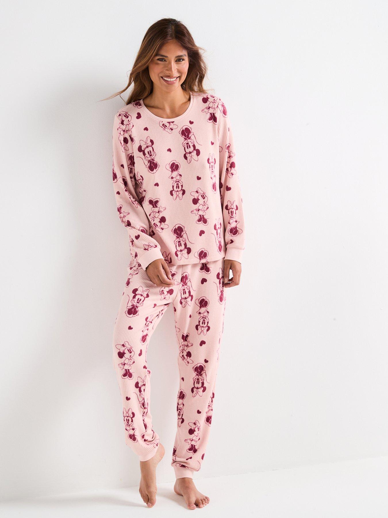 The Very Collection Ladies Minnie Mouse Mini Me Snit Pyjama - Pink | Very
