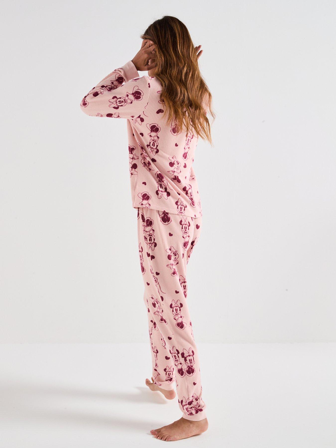 The Very Collection Ladies Minnie Mouse Mini Me Snit Pyjama - Pink | Very