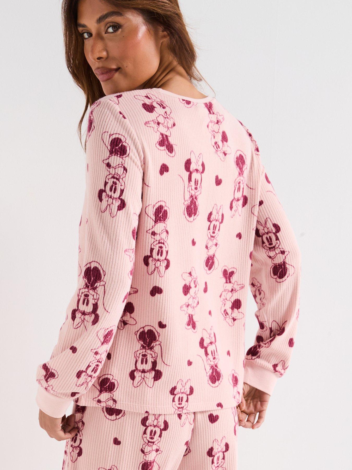 The Very Collection Ladies Minnie Mouse Mini Me Snit Pyjama - Pink | Very