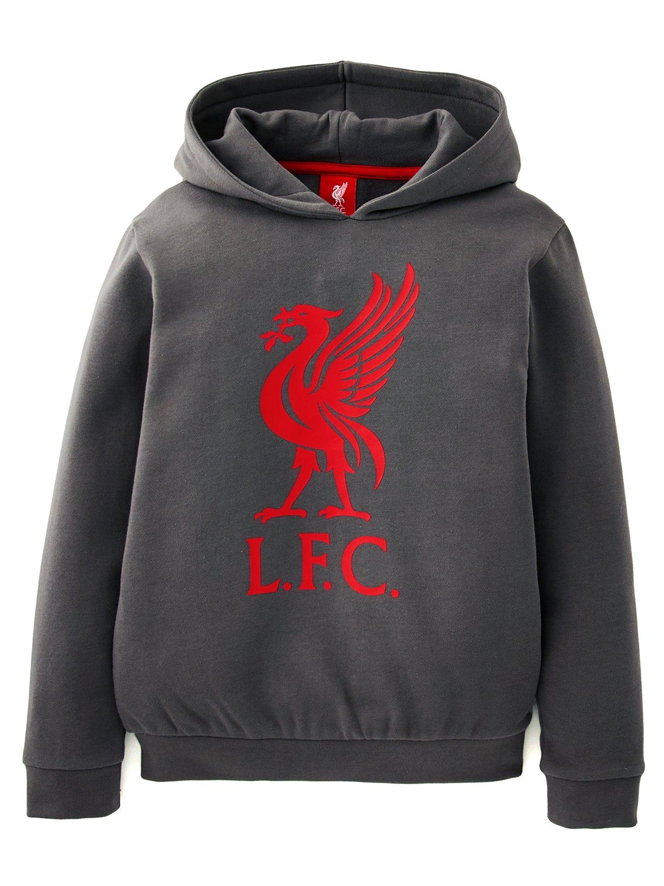 Liverpool FC Junior Liverbird Hoodie - Dark Grey