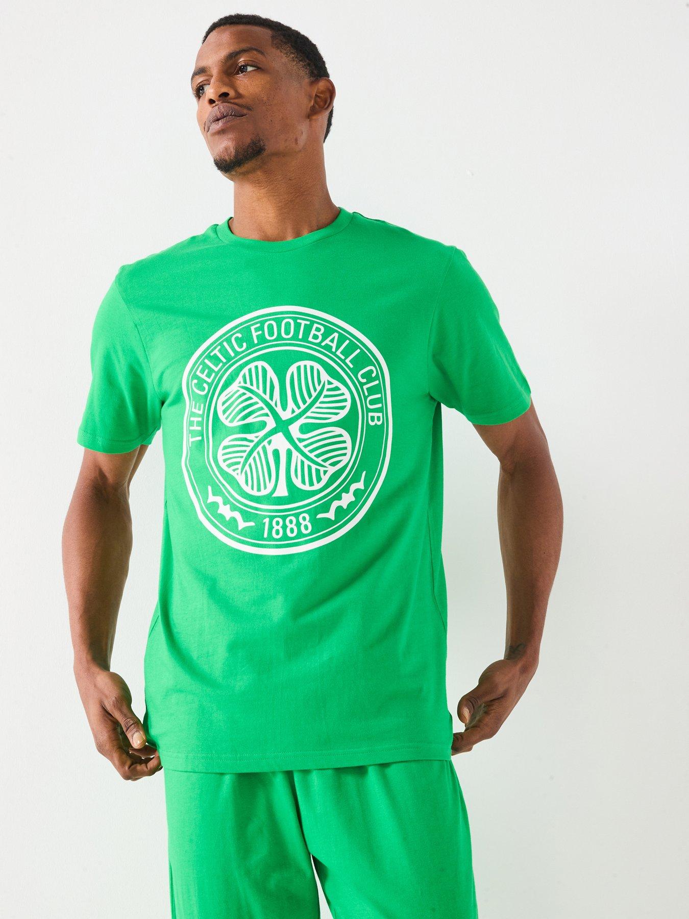 undefined Mens Celtic FC Short Sleeve Pyjama Set - Green