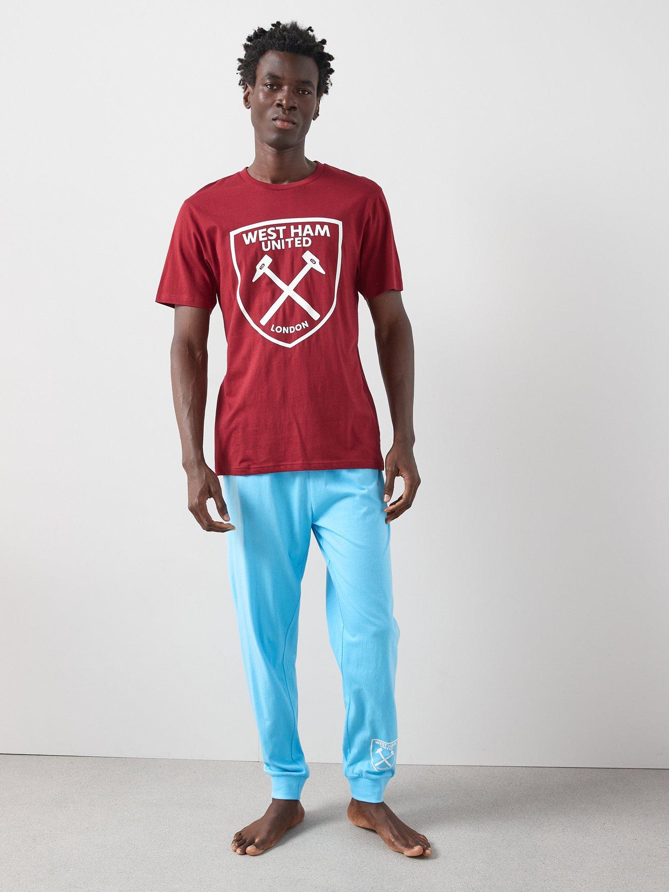 West Ham United FC Short Sleeve Pyjama Set Burgundy Very