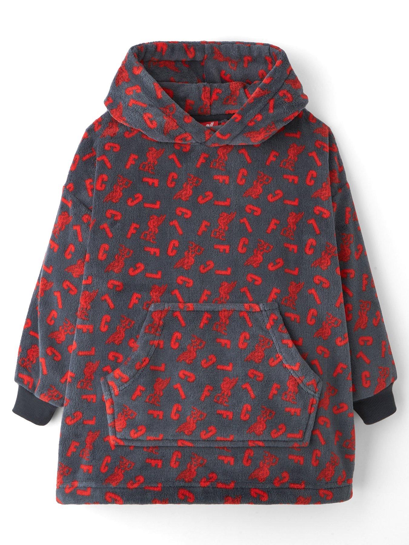 Image 1 of 4 of Liverpool FC LFC Junior Unisex Hooded Robe Blanket&nbsp; - Grey