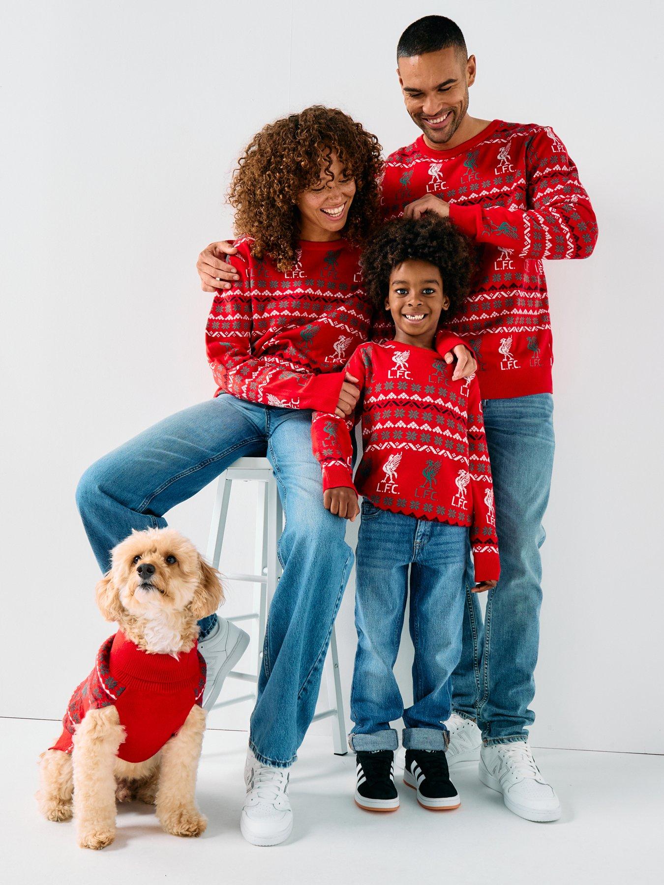 Liverpool FC Junior Fairisle Christmas Jumper - Red