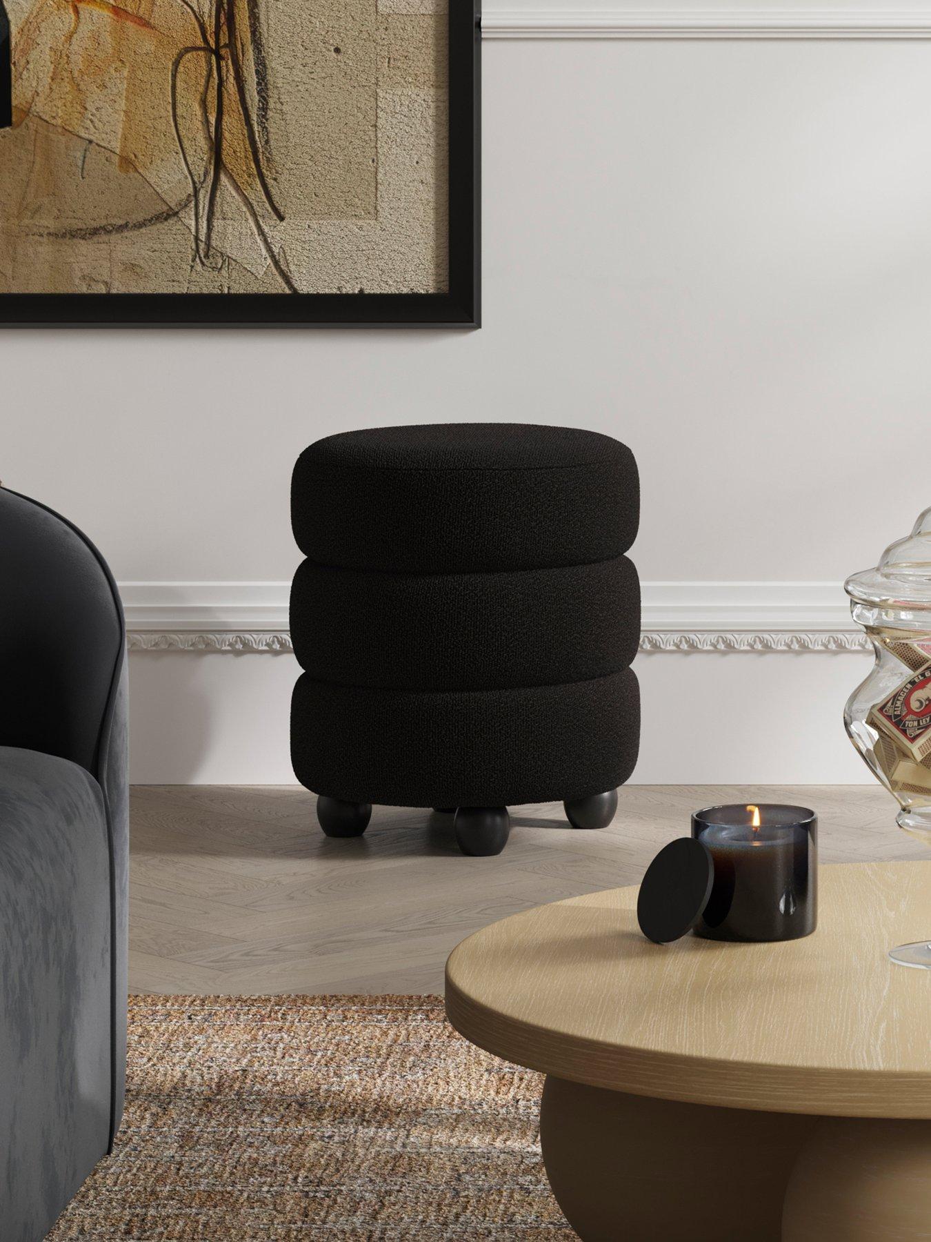 undefined Emi Pouffe - Black