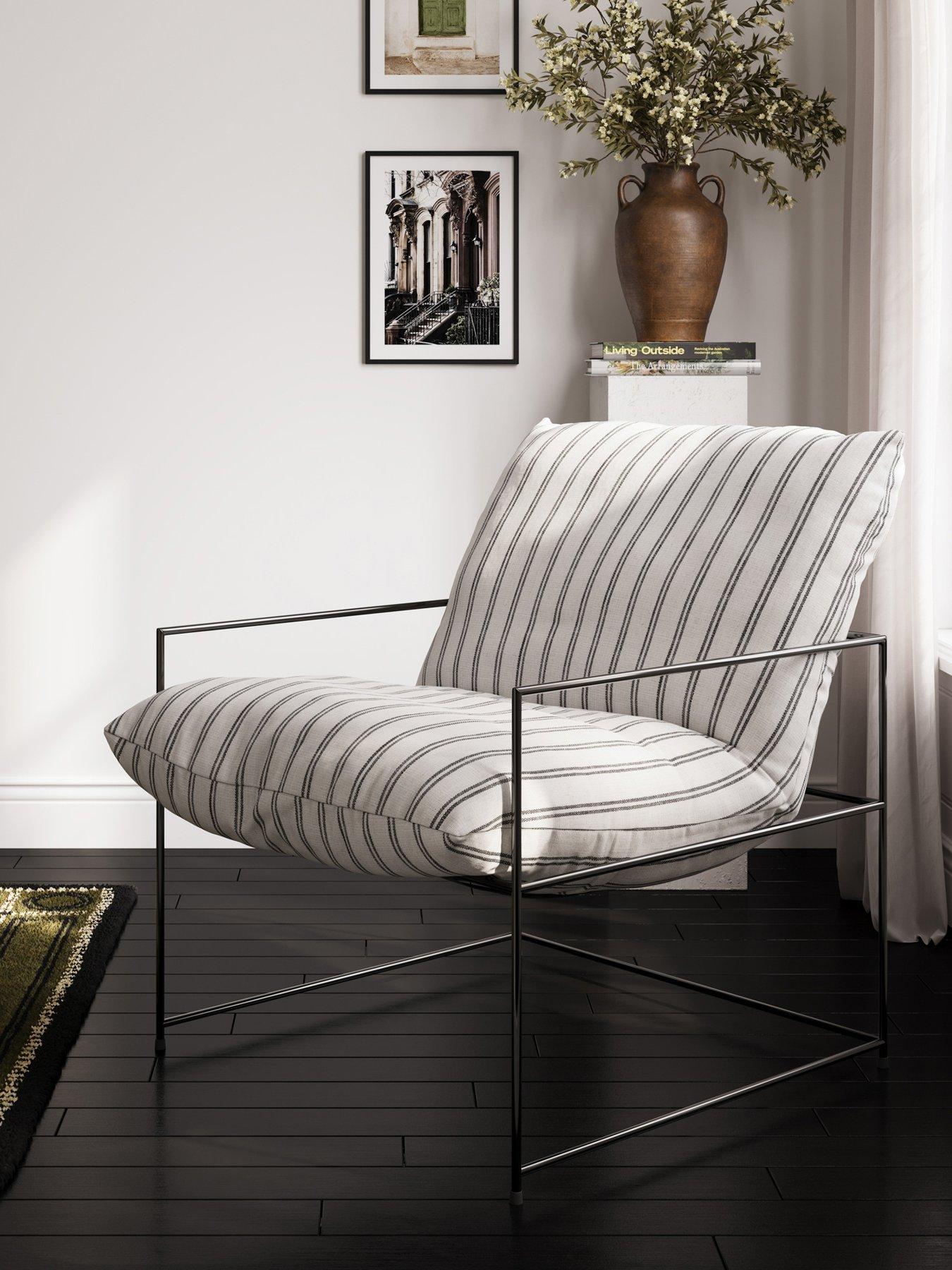 LPD Home Brook Striped Accent Chair