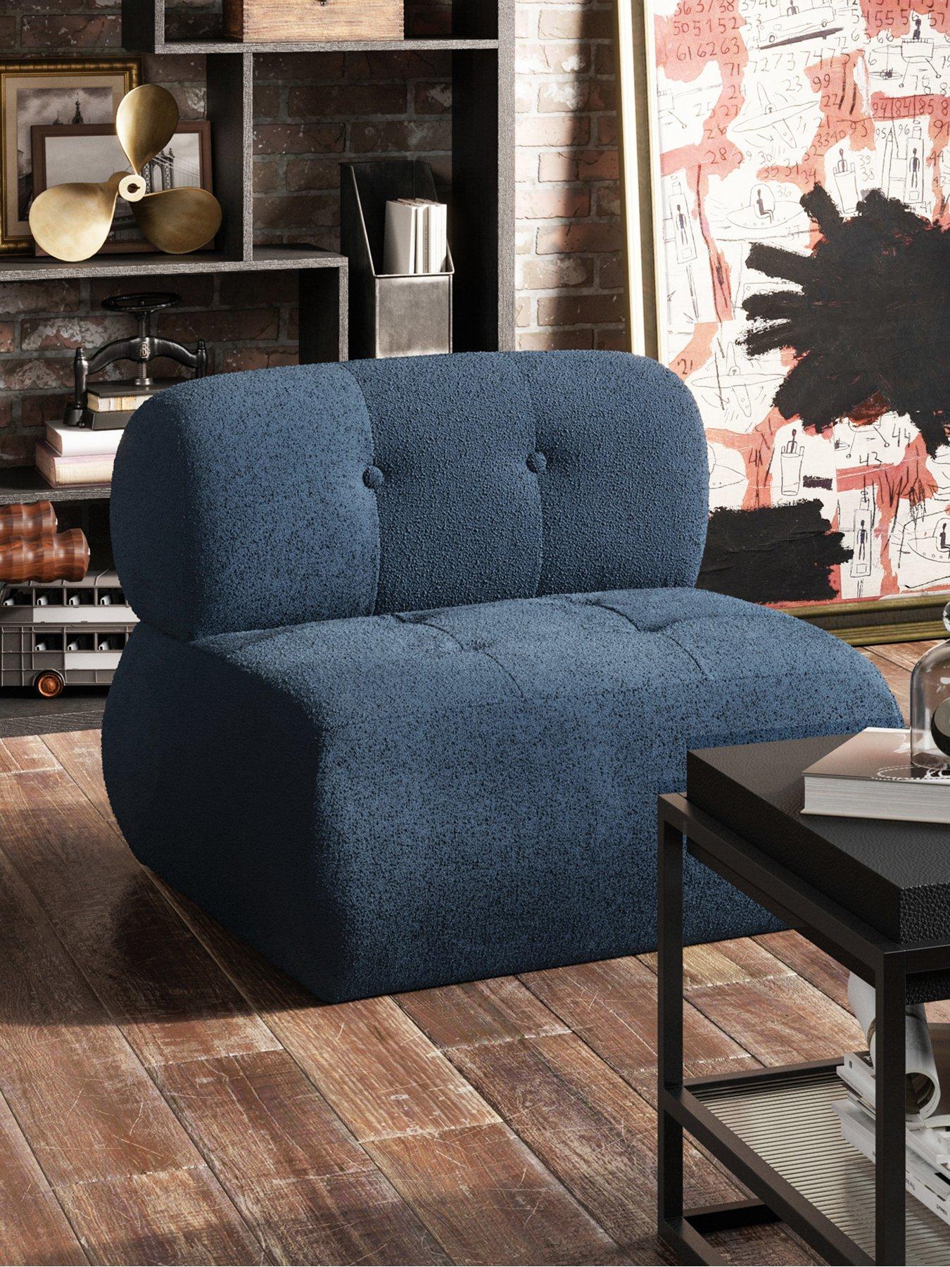 undefined Reese Accent Chair - Midnight Blue