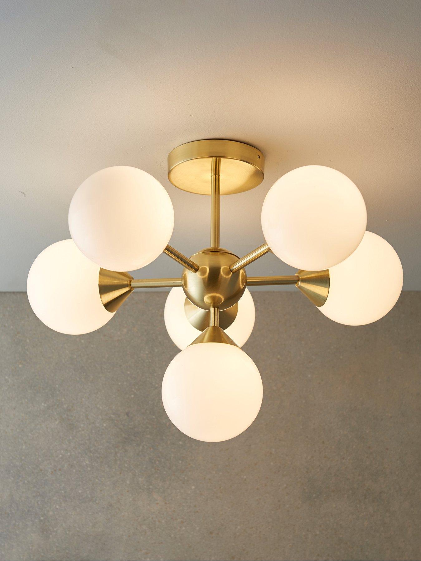 Image 1 of 5 of Gallery Direct Oscar 6 Ceiling Light Brushed Gold