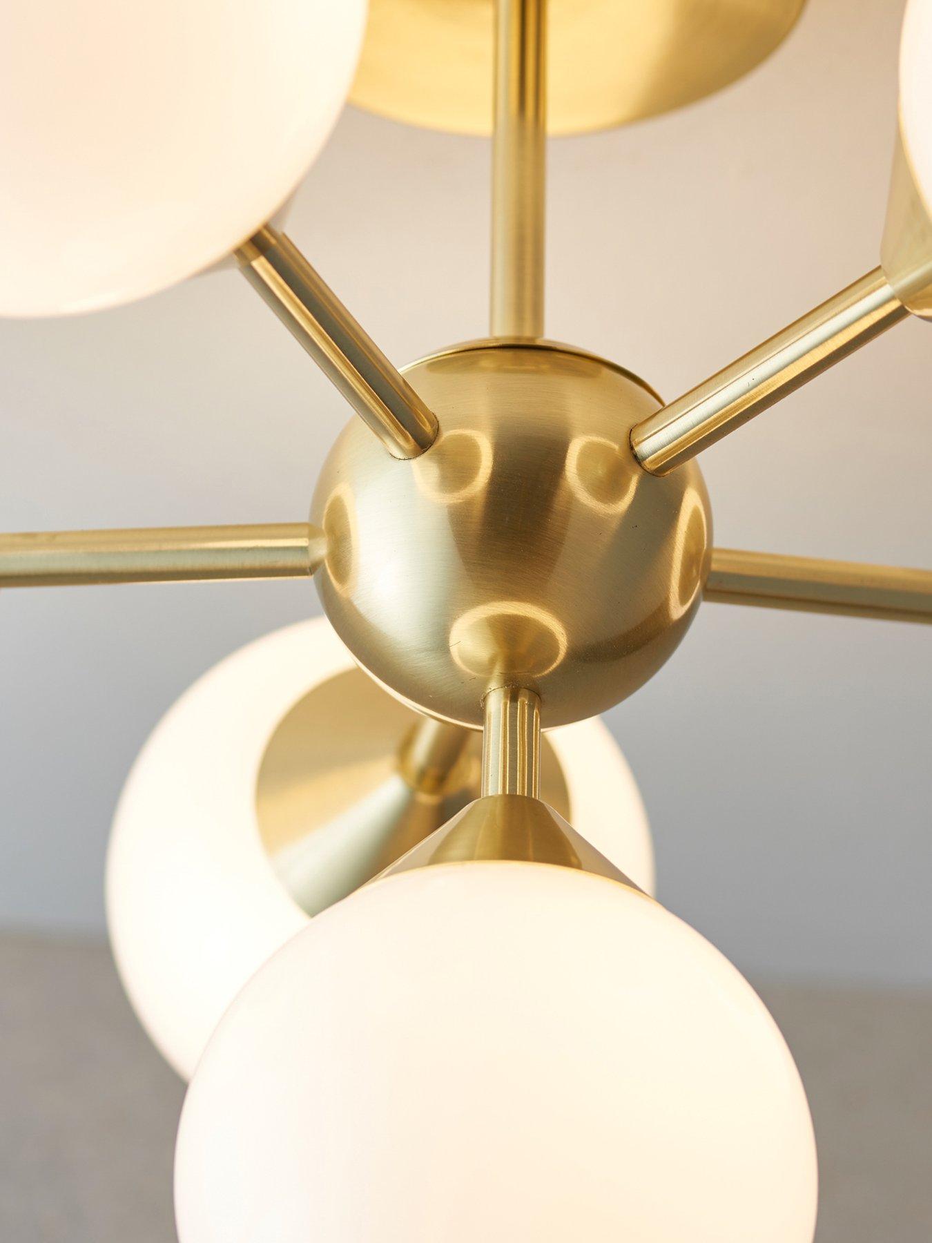 Image 3 of 5 of Gallery Direct Oscar 6 Ceiling Light Brushed Gold