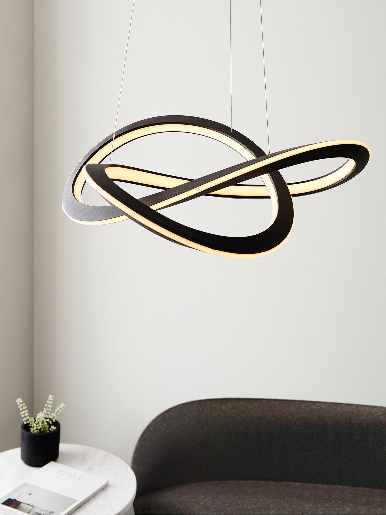 Gallery Direct Espina 1 Pendant Light Textured Black
