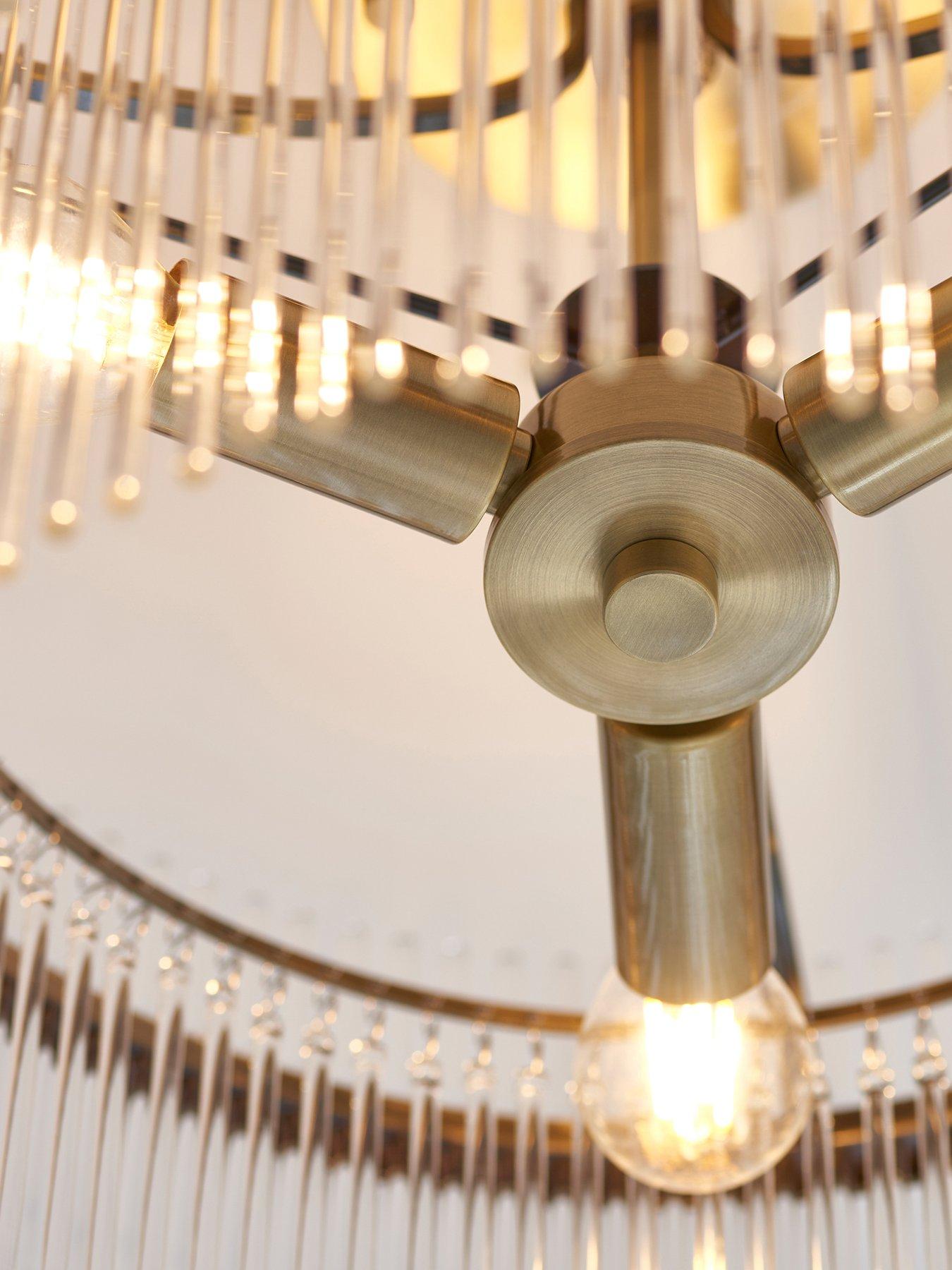 Image 3 of 7 of Gallery Direct Marietta 3 Ceiling Light Antique Brass