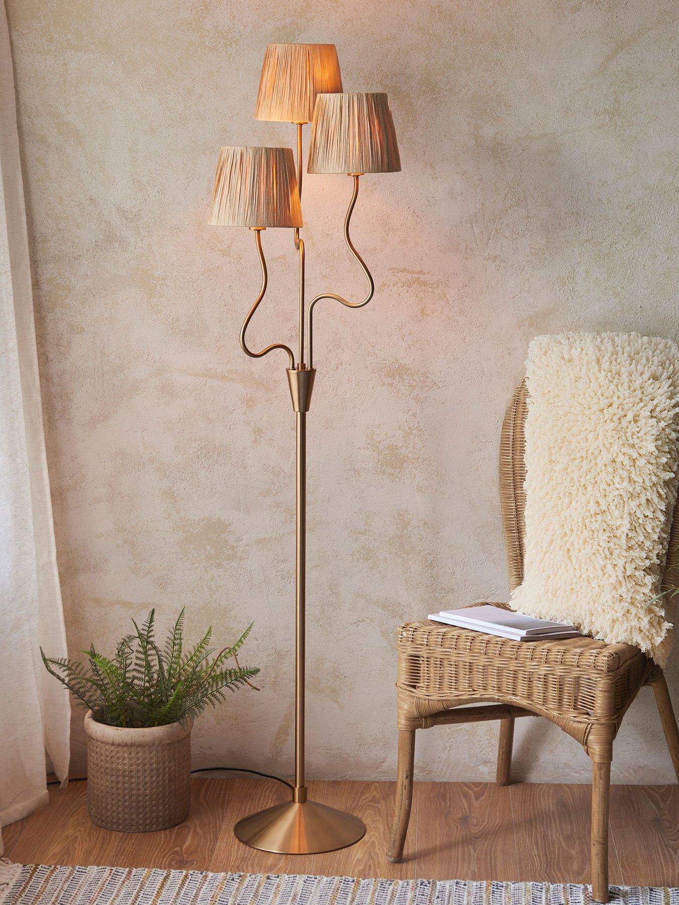 undefined Wriggle 3 Floor Lamp Brushed Aged Brass