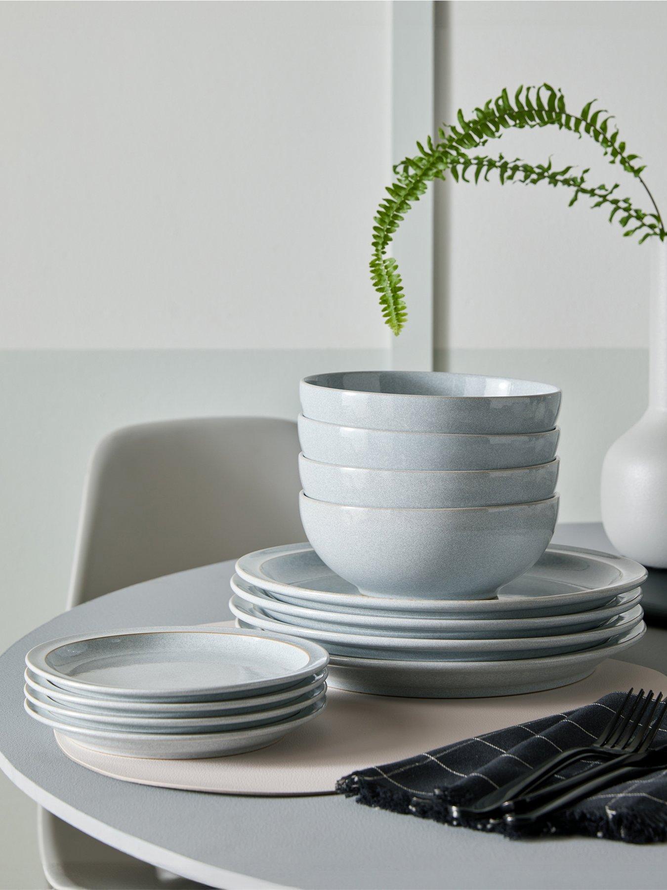 Denby Dove Grey 12-Piece Tableware Set