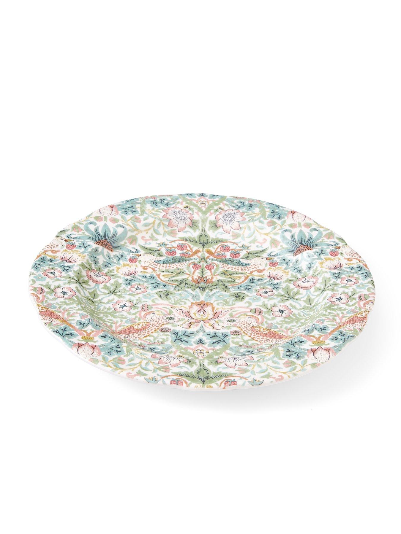 Image 3 of 4 of Morris & Co Strawberry Thief Serving Plate