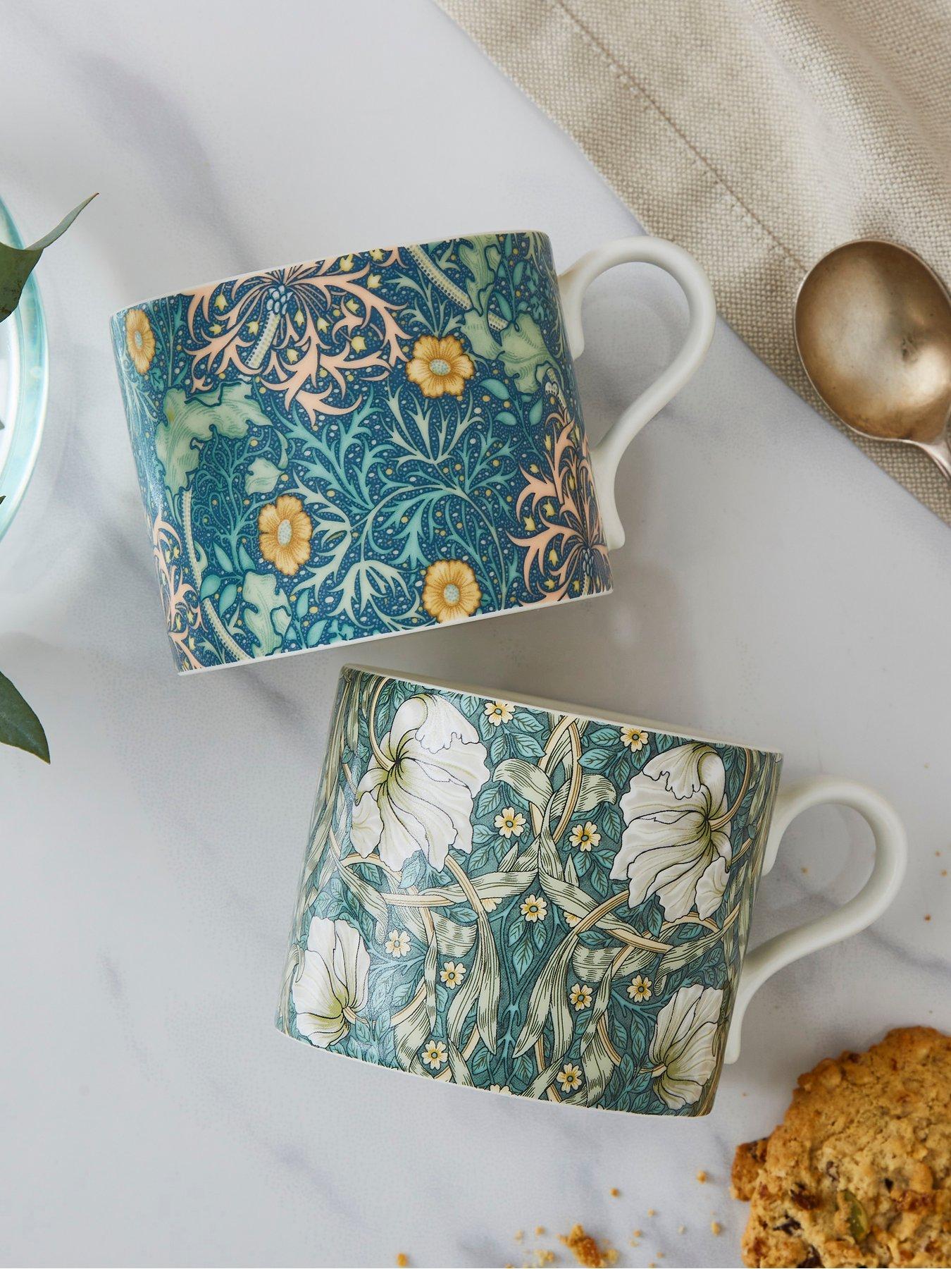 Morris & Co Morris & co Set Of 2 Mugs - Seaweed  &  Pimpernel