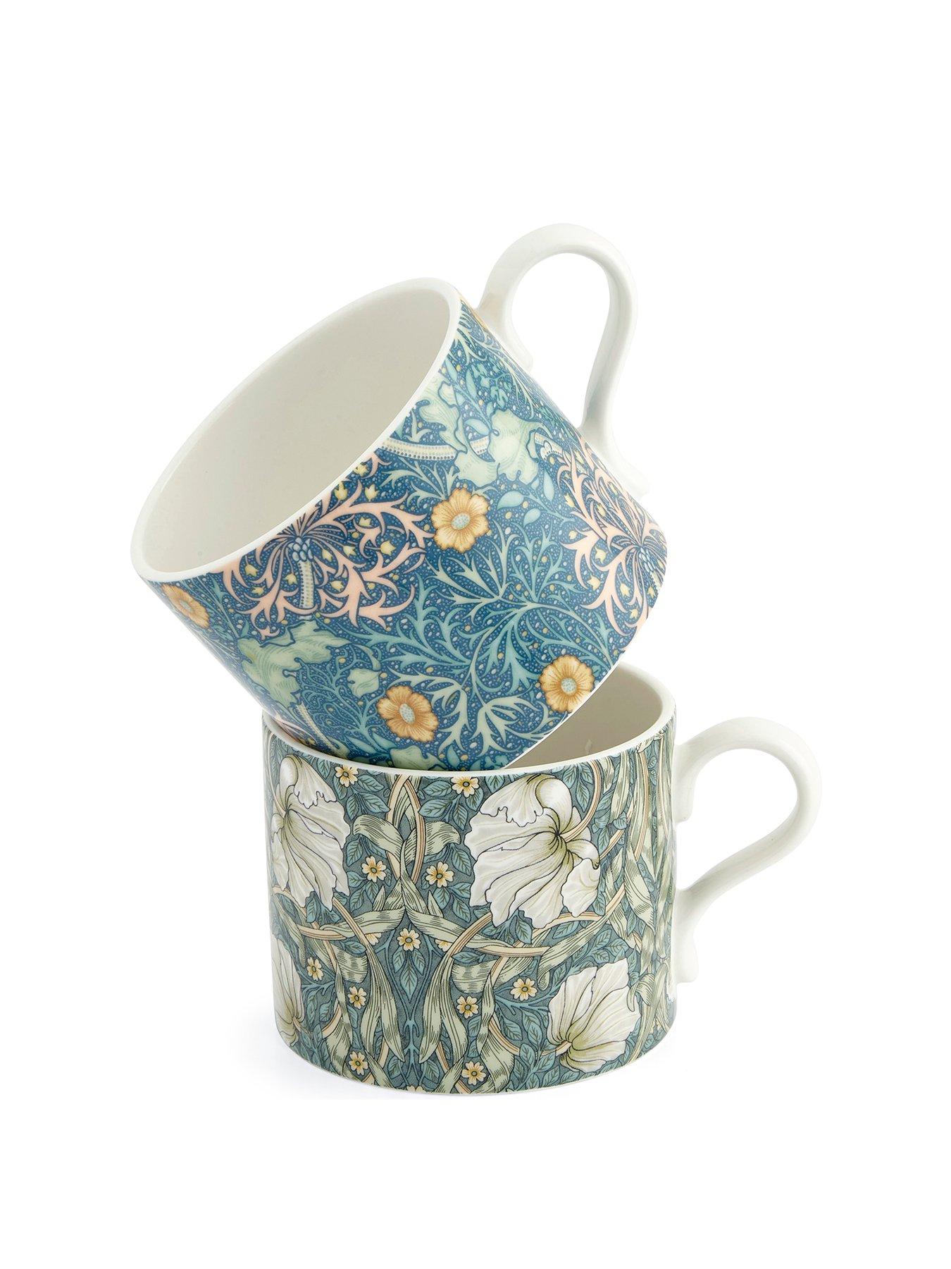 Image 2 of 6 of Morris & Co Morris&co Set Of 2 Mugs - Seaweed & Pimpernel