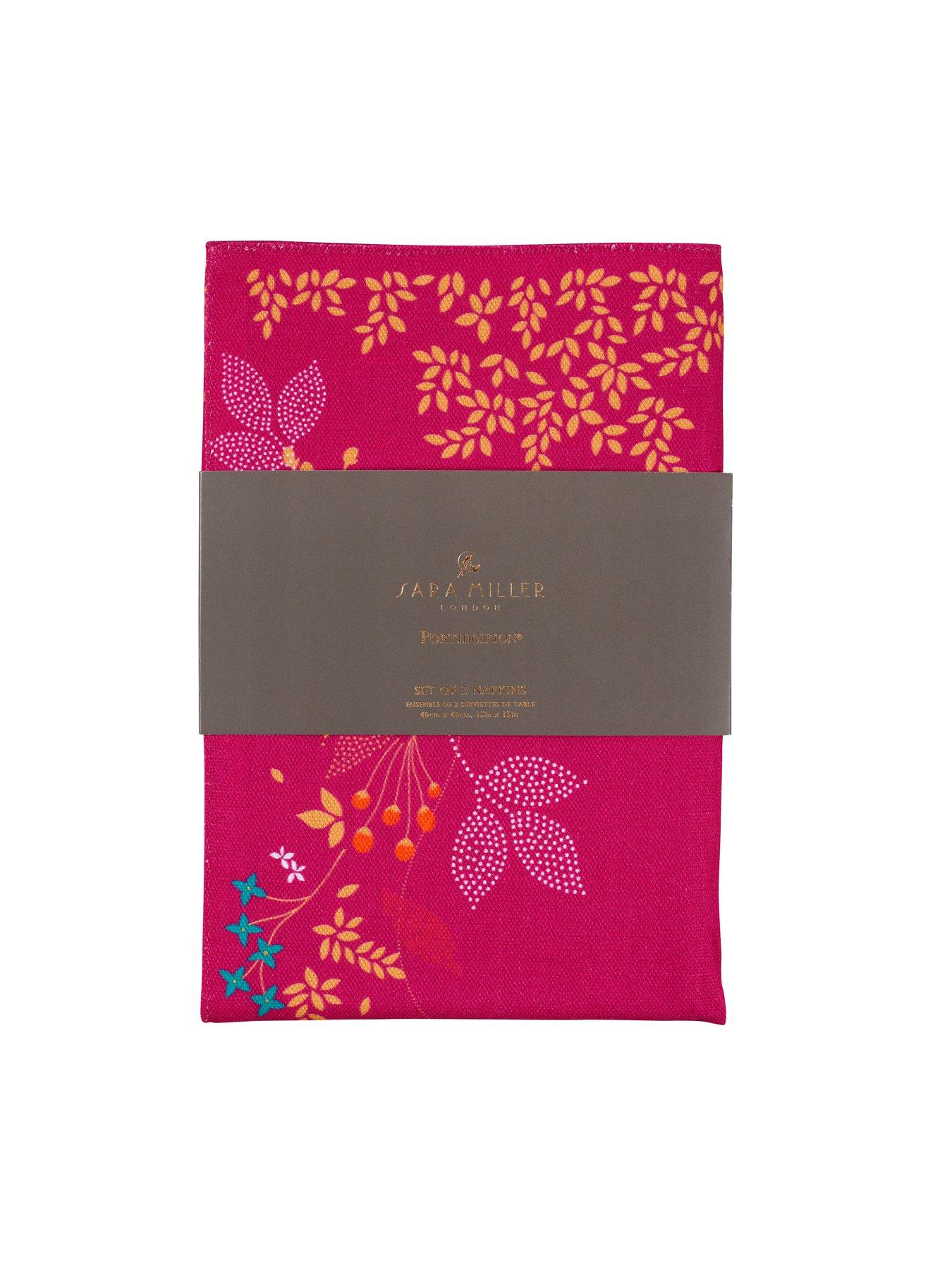 Image 4 of 5 of Sara Miller Chelsea Cotton Napkins - Pink