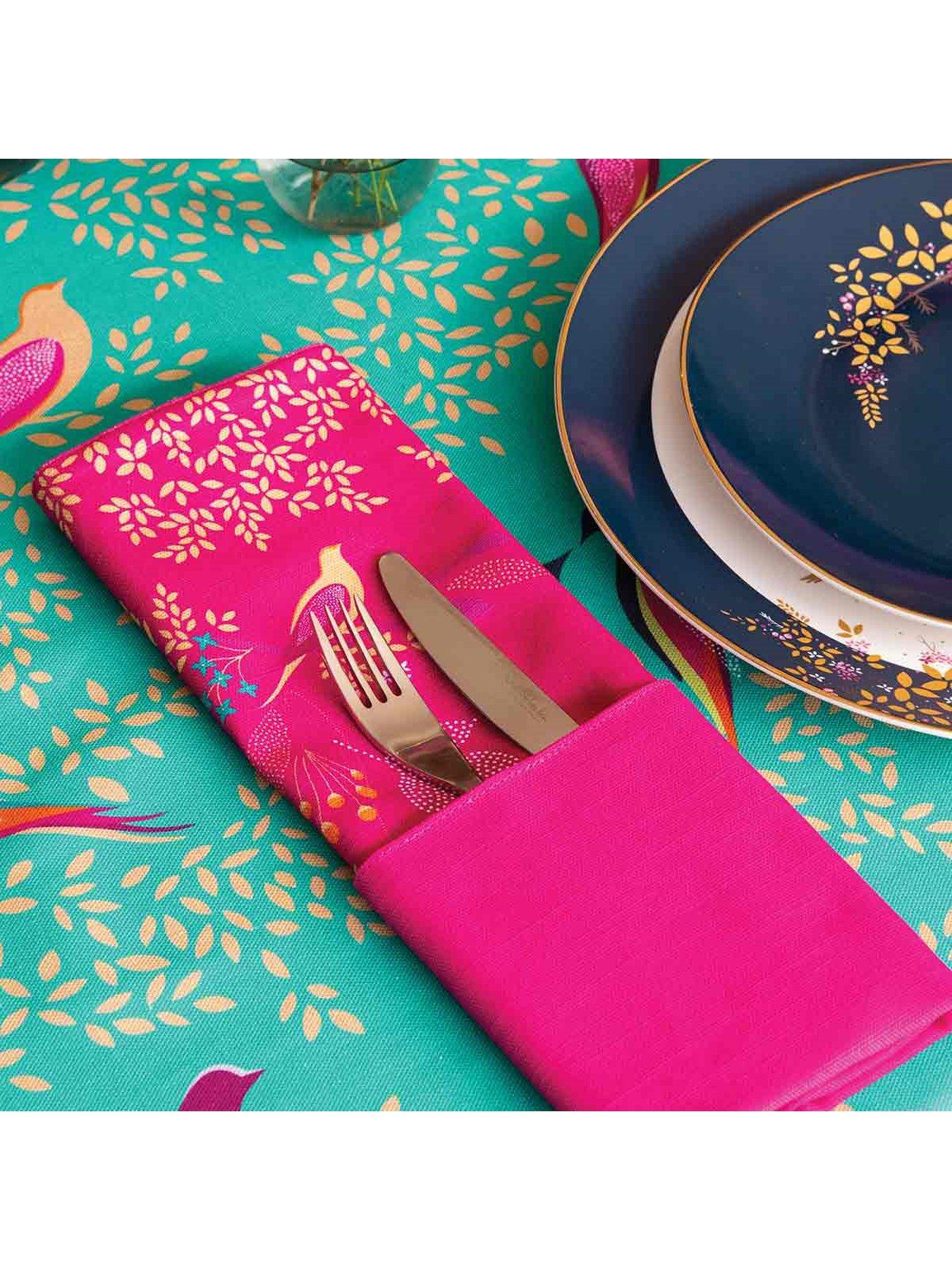 Image 5 of 5 of Sara Miller Chelsea Cotton Napkins - Pink