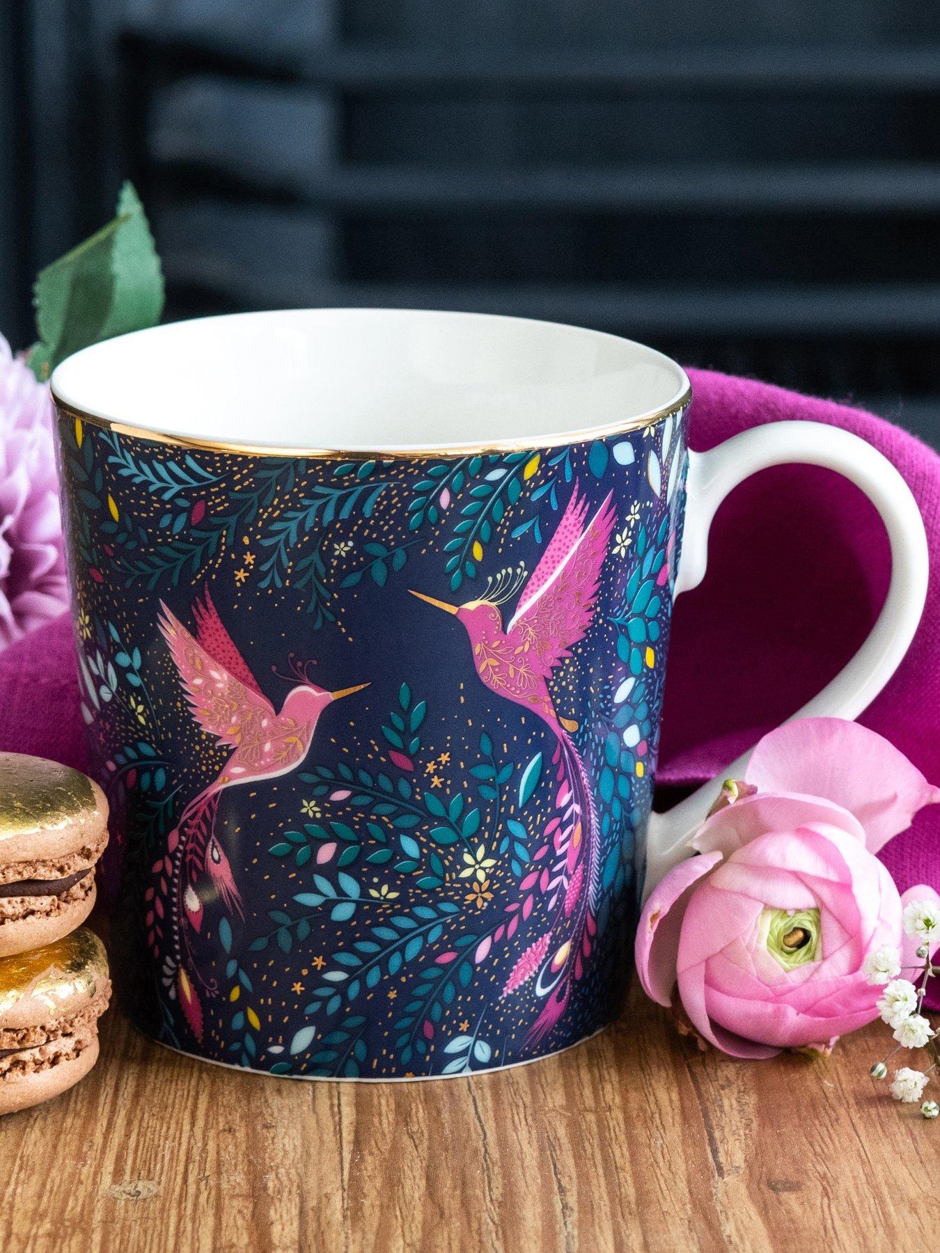 Image 1 of 5 of Sara Miller India Collection Mug - Hummingbird Paradise