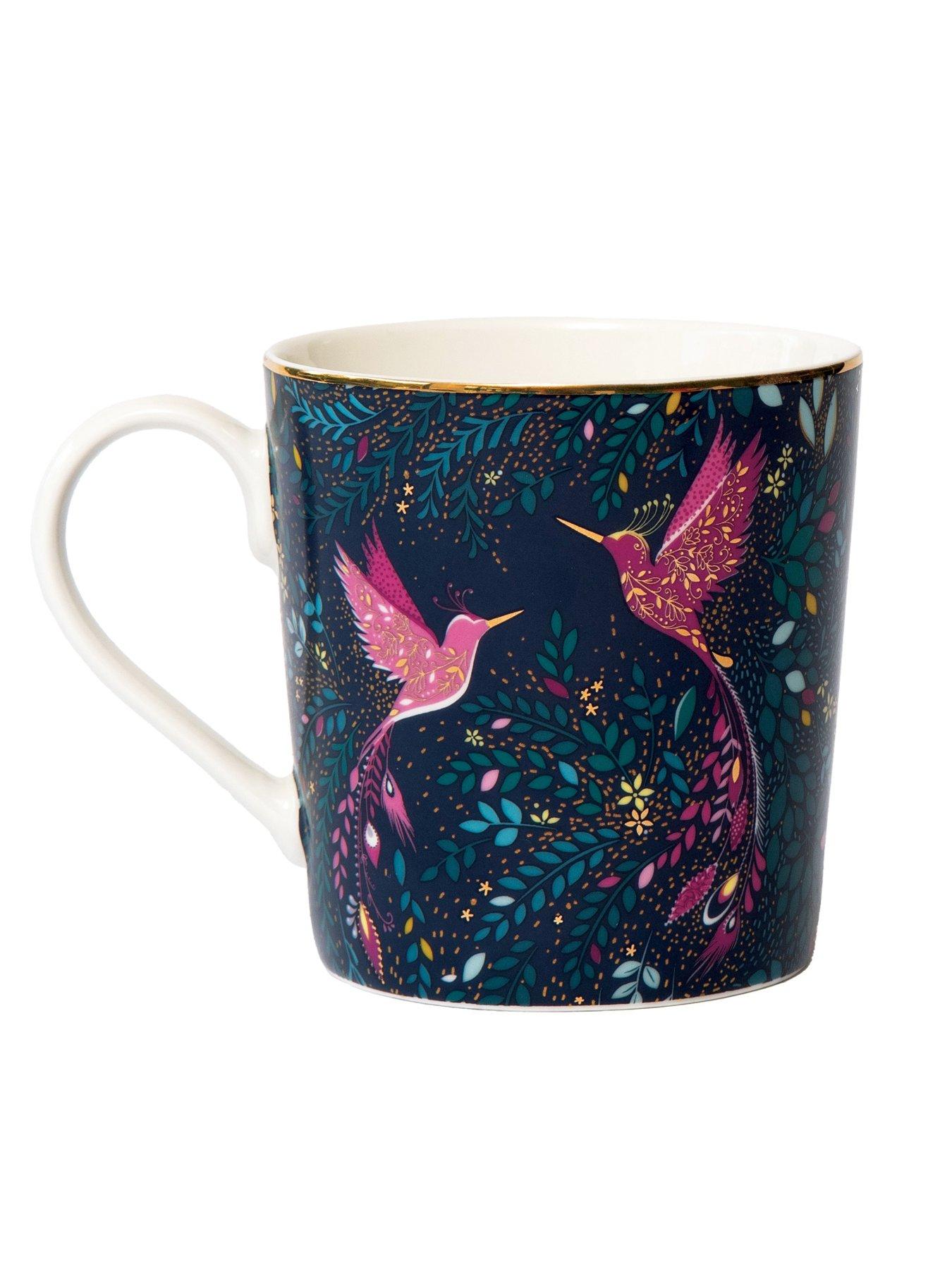 Image 3 of 5 of Sara Miller India Collection Mug - Hummingbird Paradise