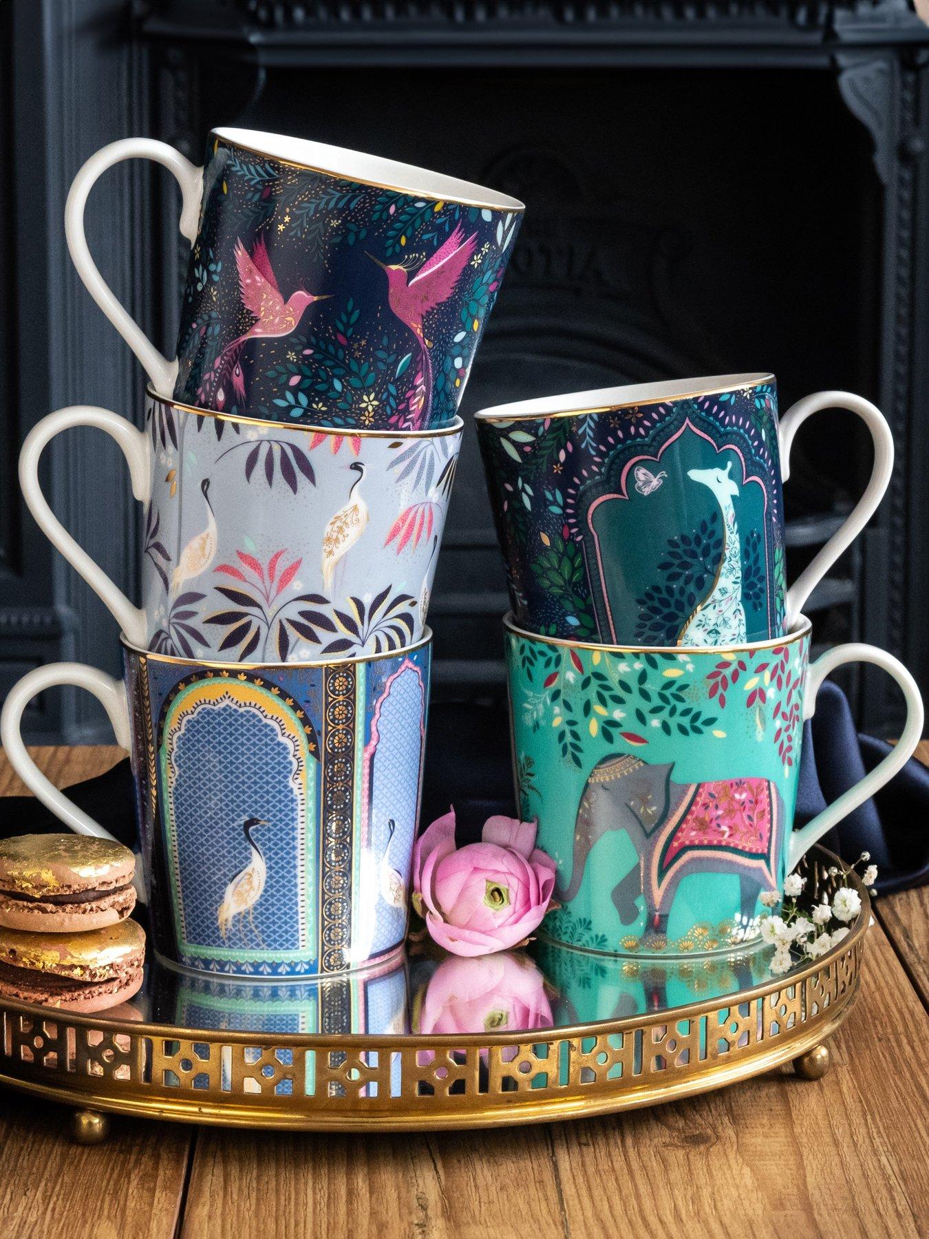 Image 1 of 7 of Sara Miller India Collection Mugs &ndash; Set of 4