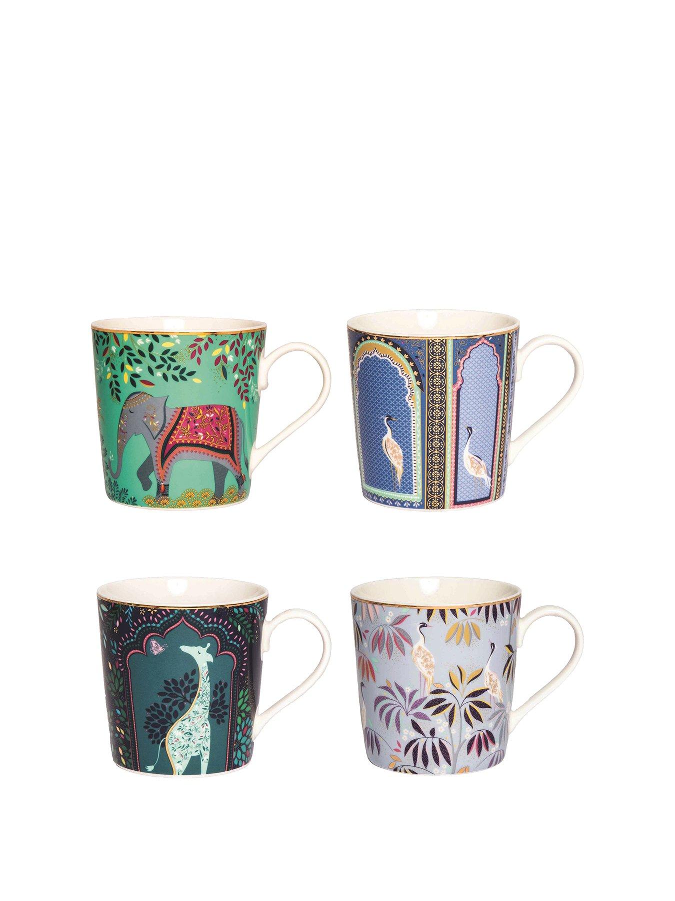 Image 2 of 7 of Sara Miller India Collection Mugs &ndash; Set of 4