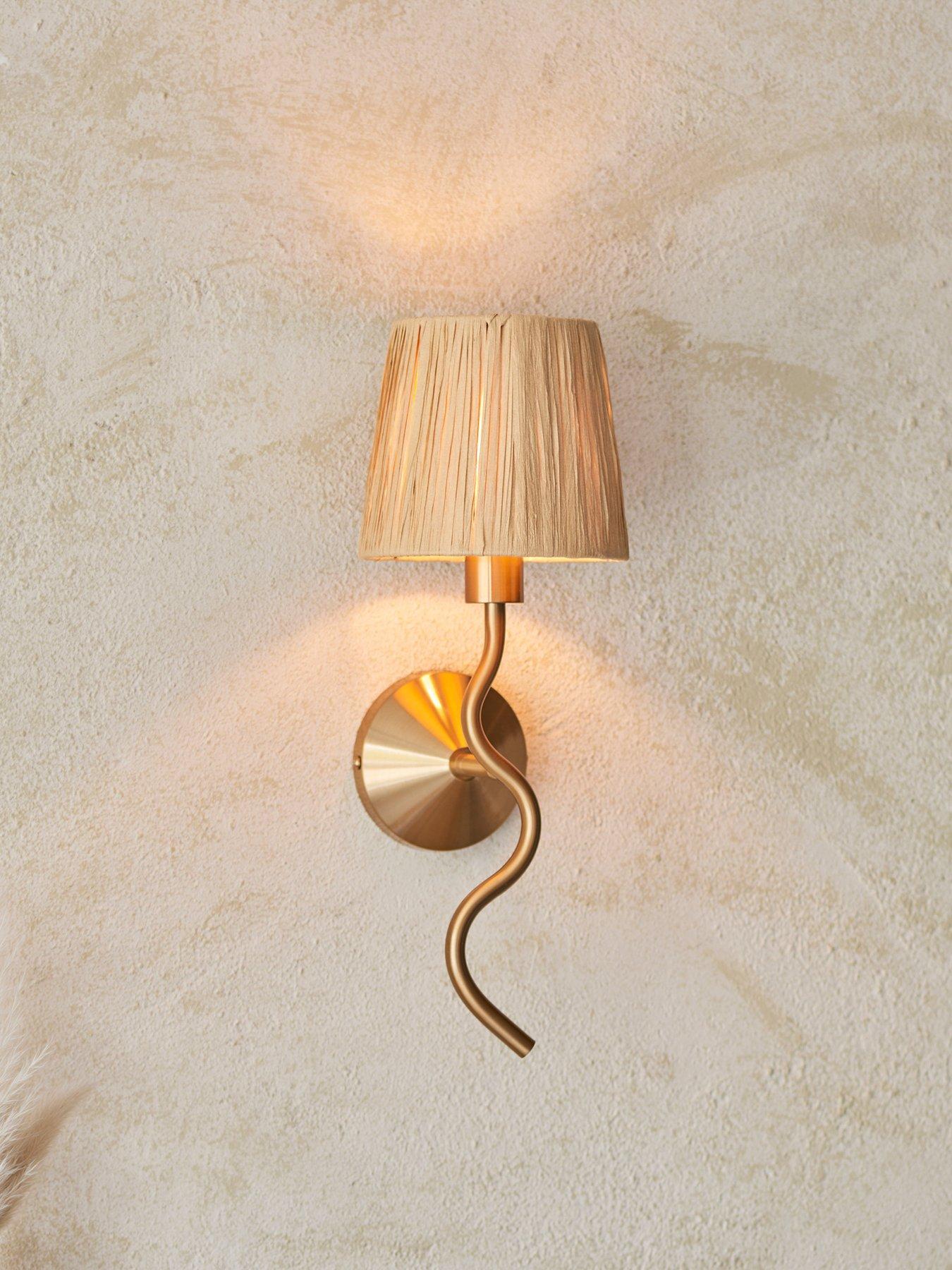 Image 1 of 6 of Gallery Direct Wriggle 1 Wall Light Brushed Aged Brass