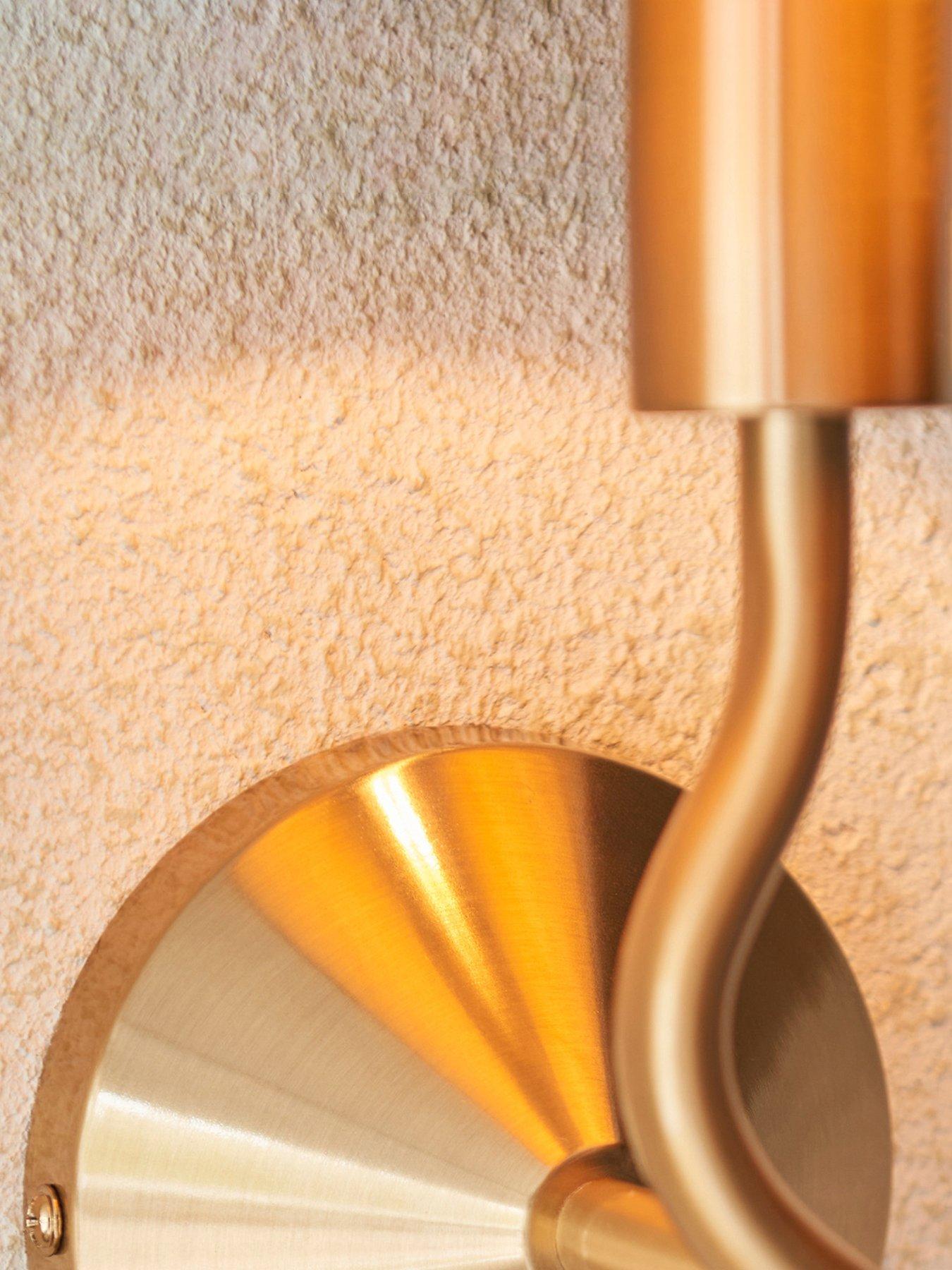 Image 4 of 6 of Gallery Direct Wriggle 1 Wall Light Brushed Aged Brass