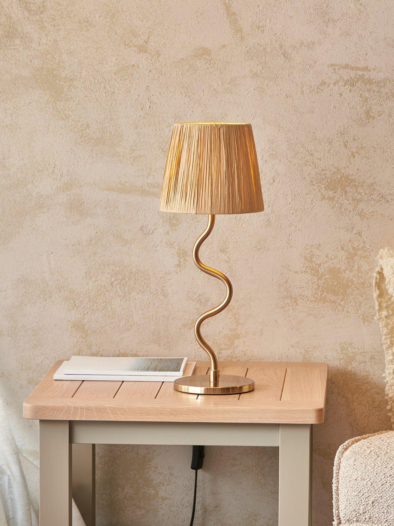 Gallery Direct Wriggle Table Lamp Brushed Aged Brass