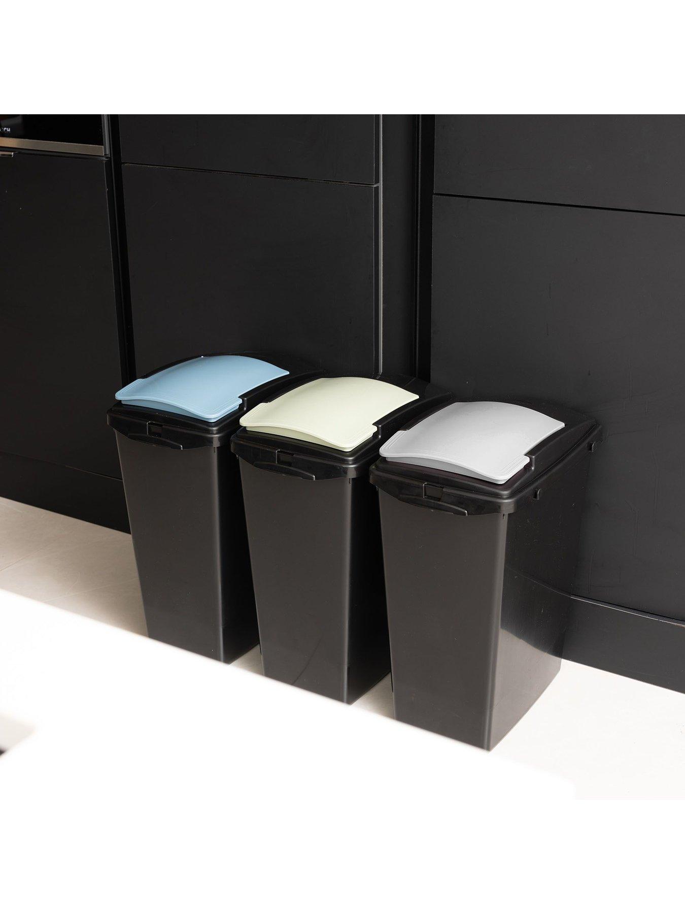 Image 7 of 8 of Addis Set of 3 40ltr Recycling Bins - Green, Blue &amp; Grey